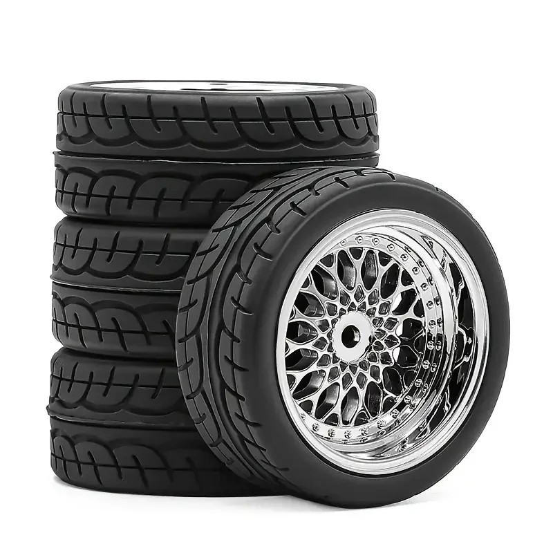 4PCS 65mm 1/10 On Road Rc car for Tamiya tt02 tt01e Hpi Rs4 kyosho D4 FW06 MST