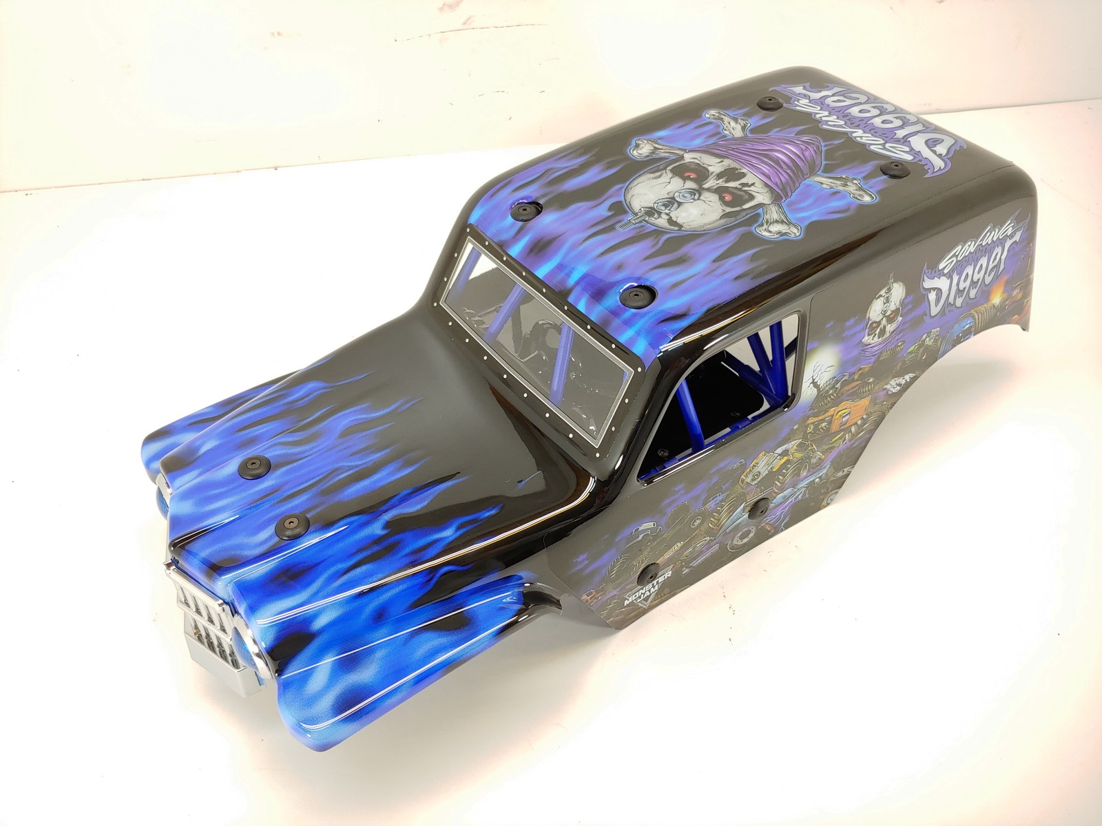 NEW: COMPLETE Losi LMT 2.0 Son Uva Digger 1/8 Monster Truck Body + Roll Cage LED