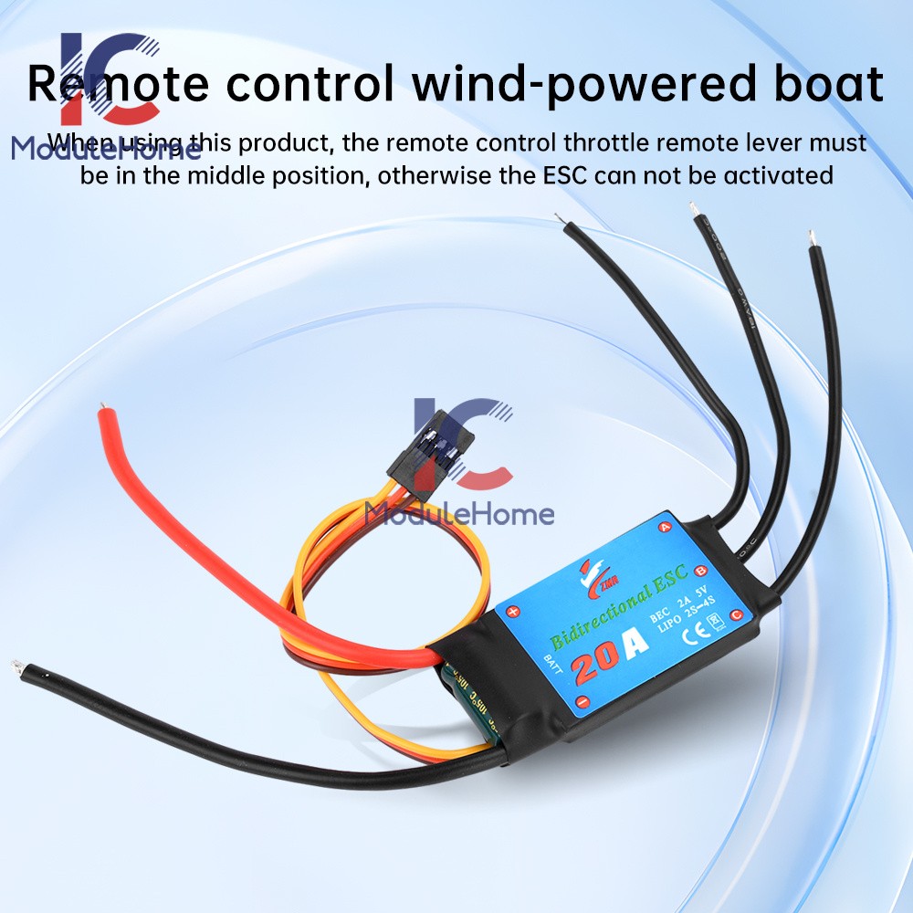 20A/30A/40A/50A Bidirectional Brushless ESC for Remote Control Ship Pneumatic