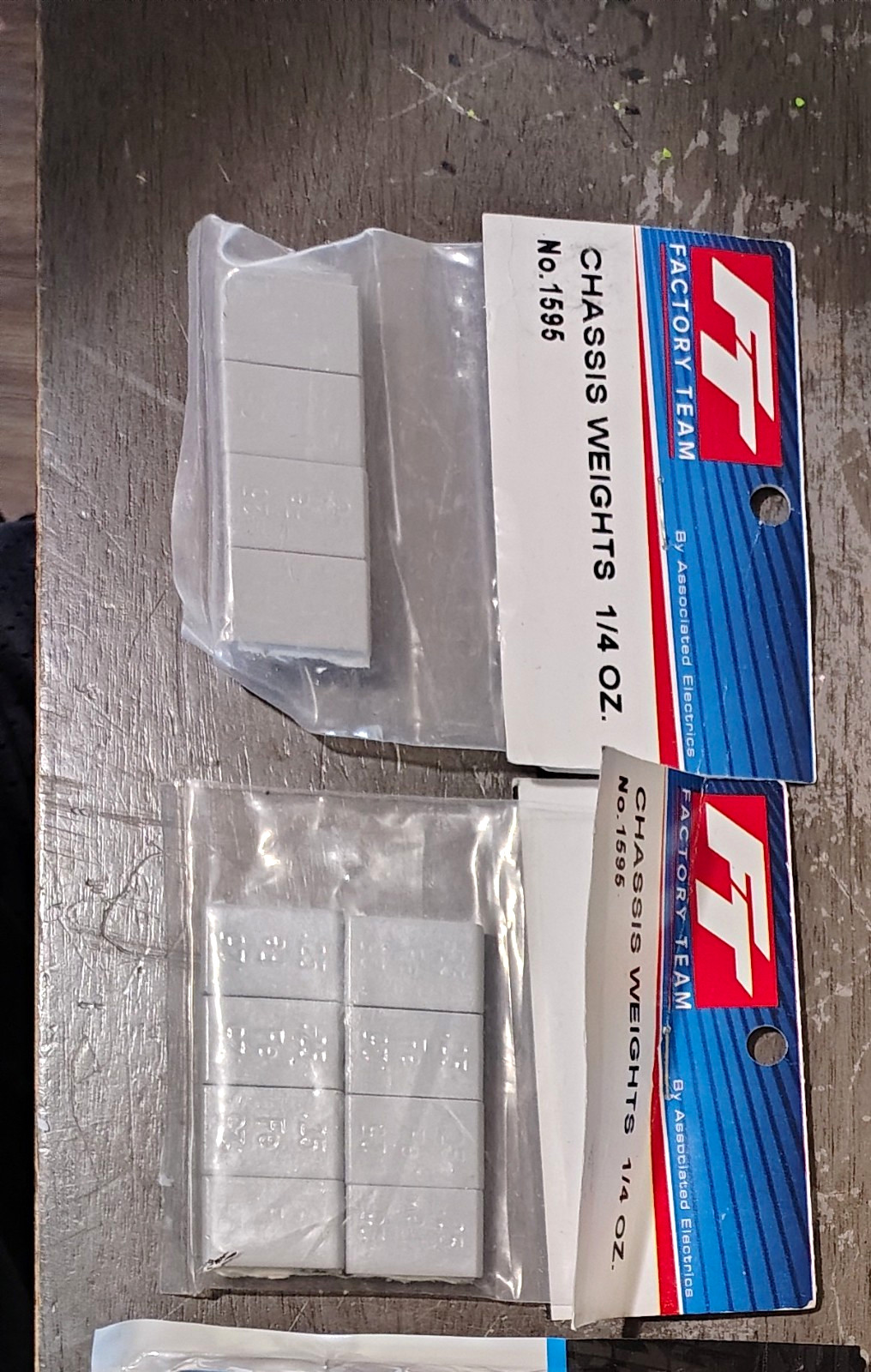 Factory Team Chassis Weights 1/4 oz Silver MPN 1595 Model 1595