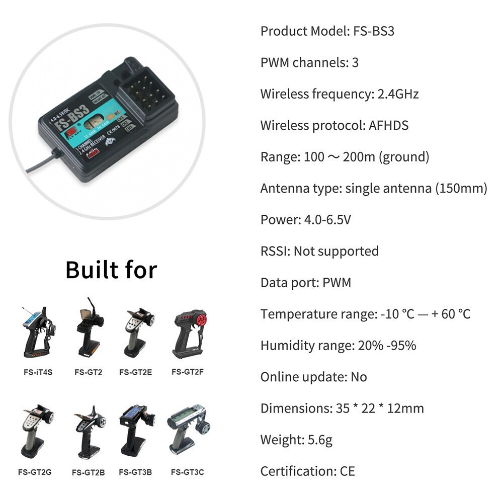 Flysky FGR4S FGR4P FGR4B FS-GR3E FS-R6B FS-iA6 FS-iA6B FS-BS6 FS-R9B RC Receiver