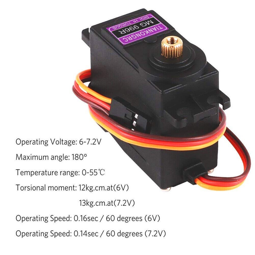 4Pack MG996R 180° Digital Torque Servo Metal Gear Motor For Futaba RC JR Racing