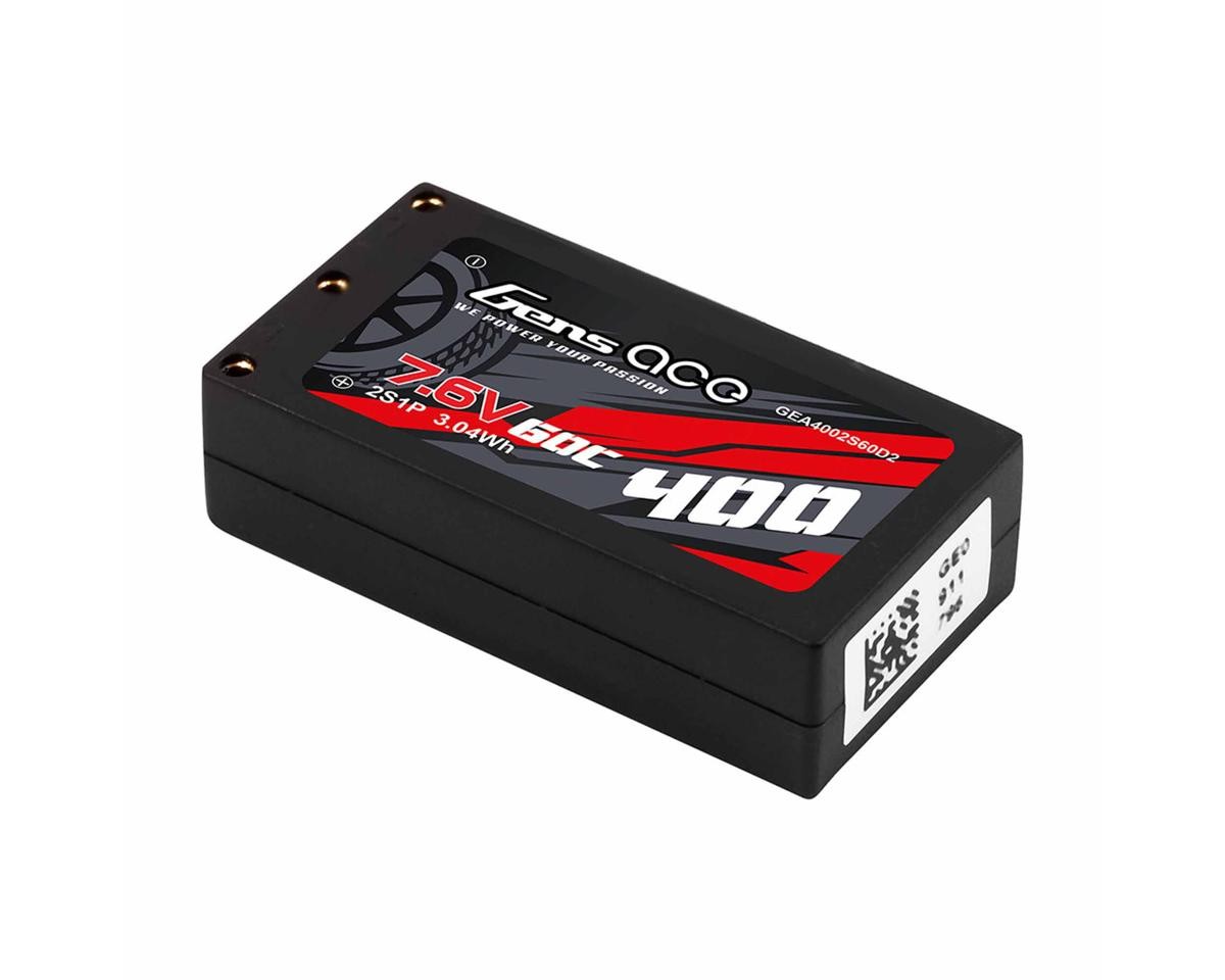 Gens Ace 2S 60C Hardcase Shorty LiHV Battery (7.6V/400mAh) [GEA4002S60D2]
