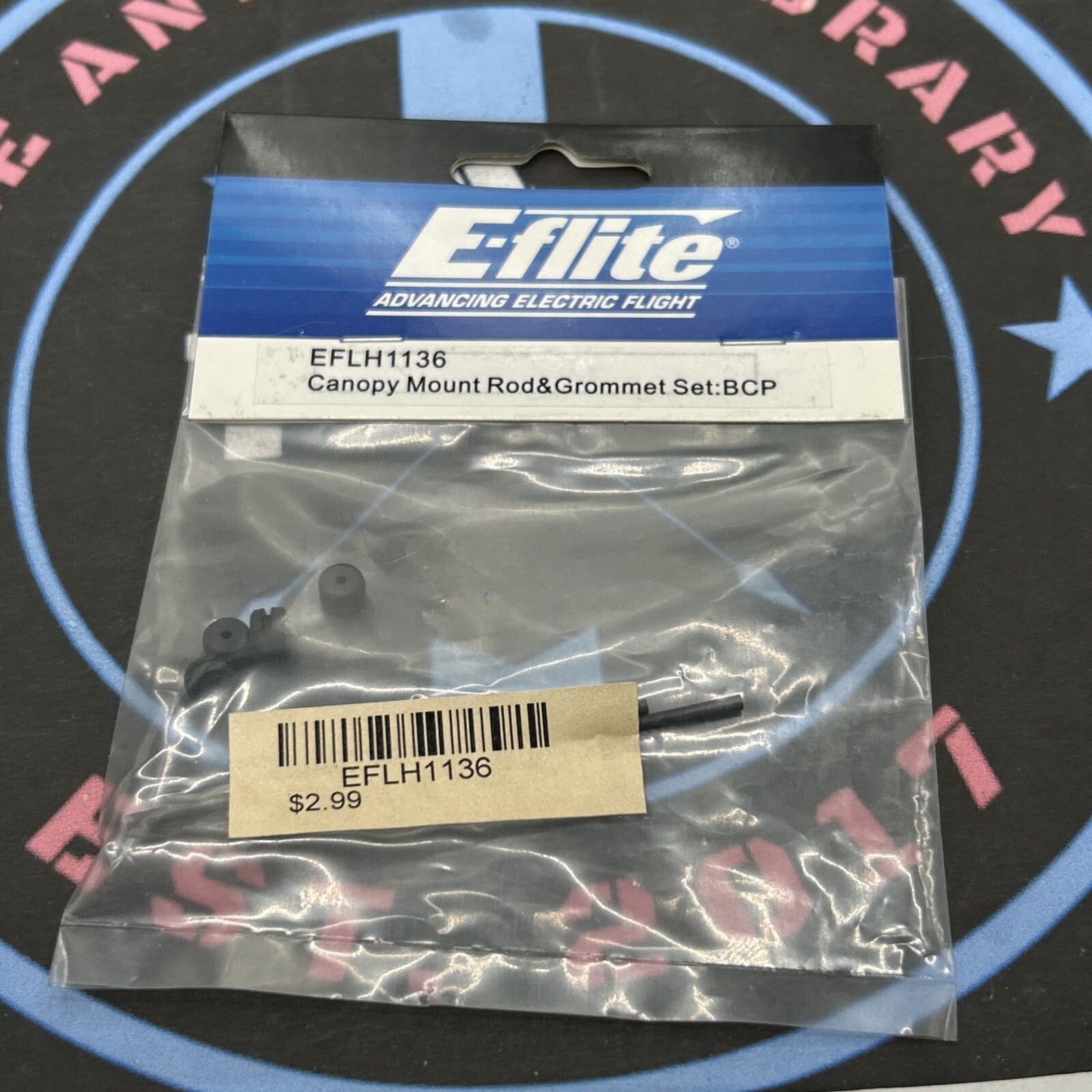 E-Flite. EFLH1136. Canopy Mount Rod & Grommet Set. BCP