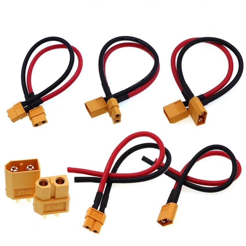 XT60 Male to Female Extension Cable 12AWG Silicone Wire 10cm 20cm 30cm