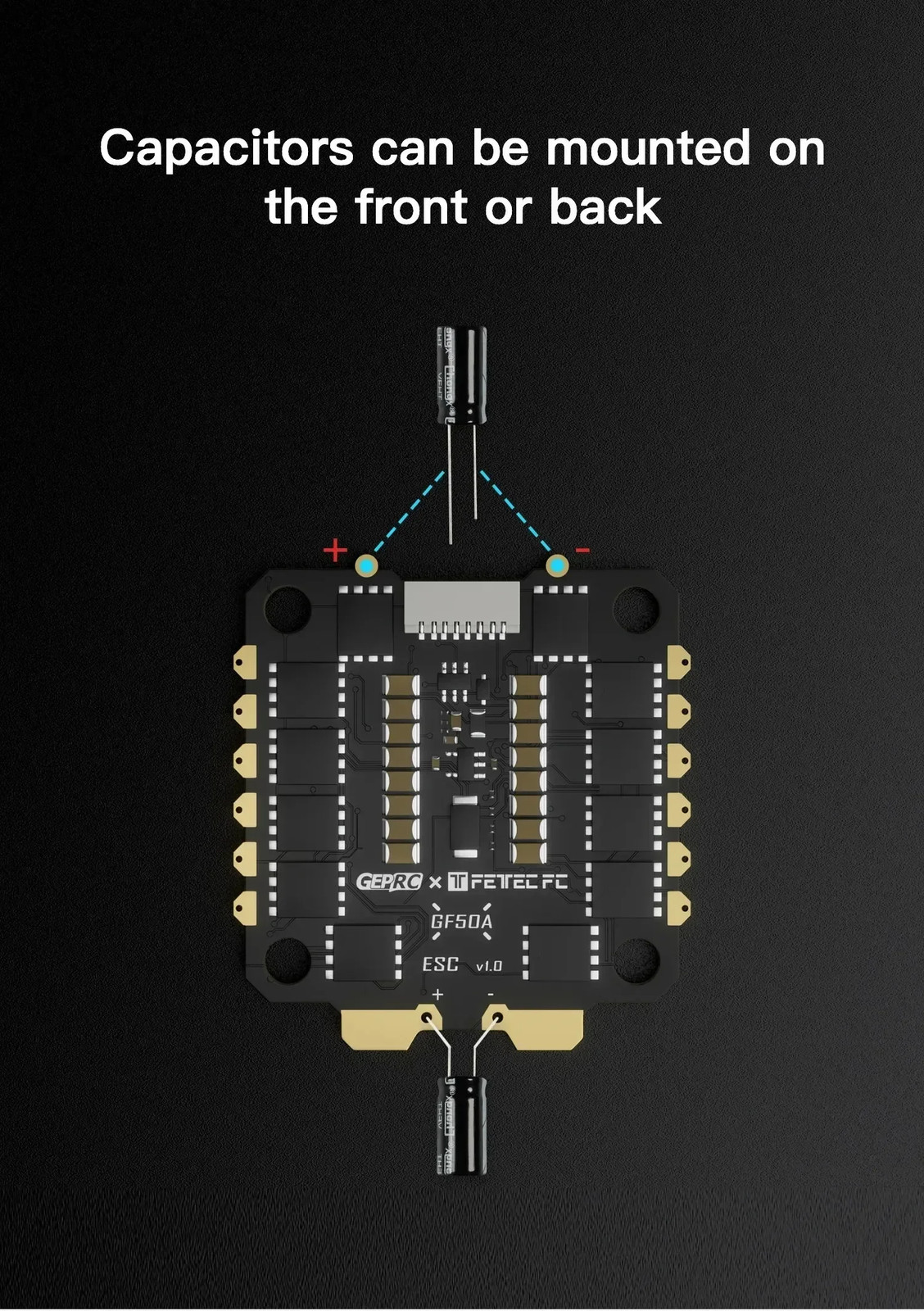 GEPRC Fettec G4 Alpha GF50A FPV Stack G473 Flight Controller FETTEC S2M Dshot240
