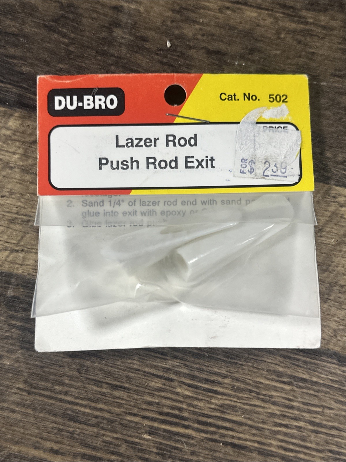 DU-BRO LAZOR ROD PUSH ROD EXIT ( PACKAGE OF 2 )( CAT. # 502 )