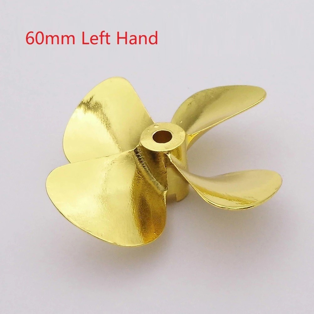 RC Boat Model55/60mm Metal Propeller 4-Blades4mm Shaft Prop For Marine ROV Alloy