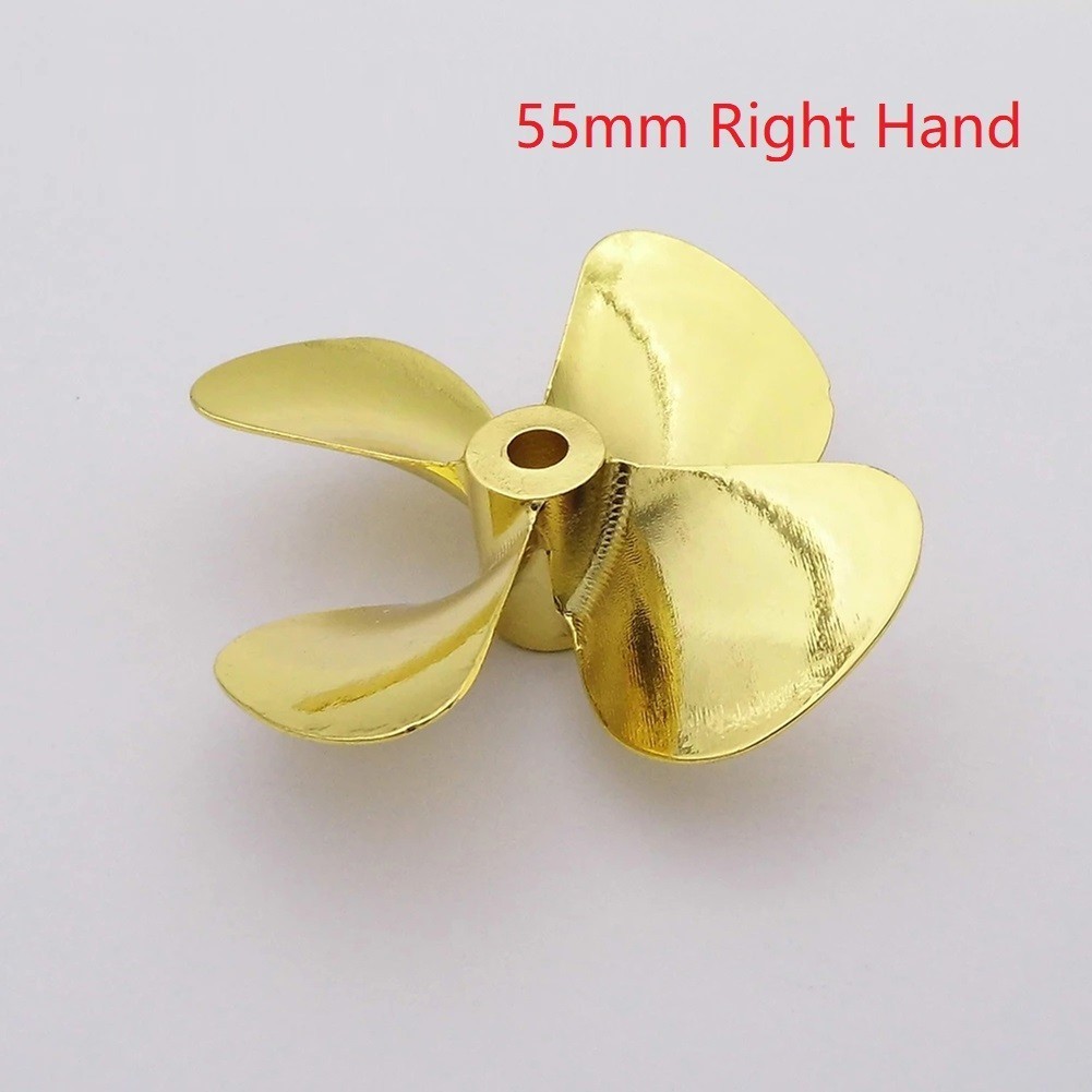 RC Boat Model55/60mm Metal Propeller 4-Blades4mm Shaft Prop For Marine ROV Alloy