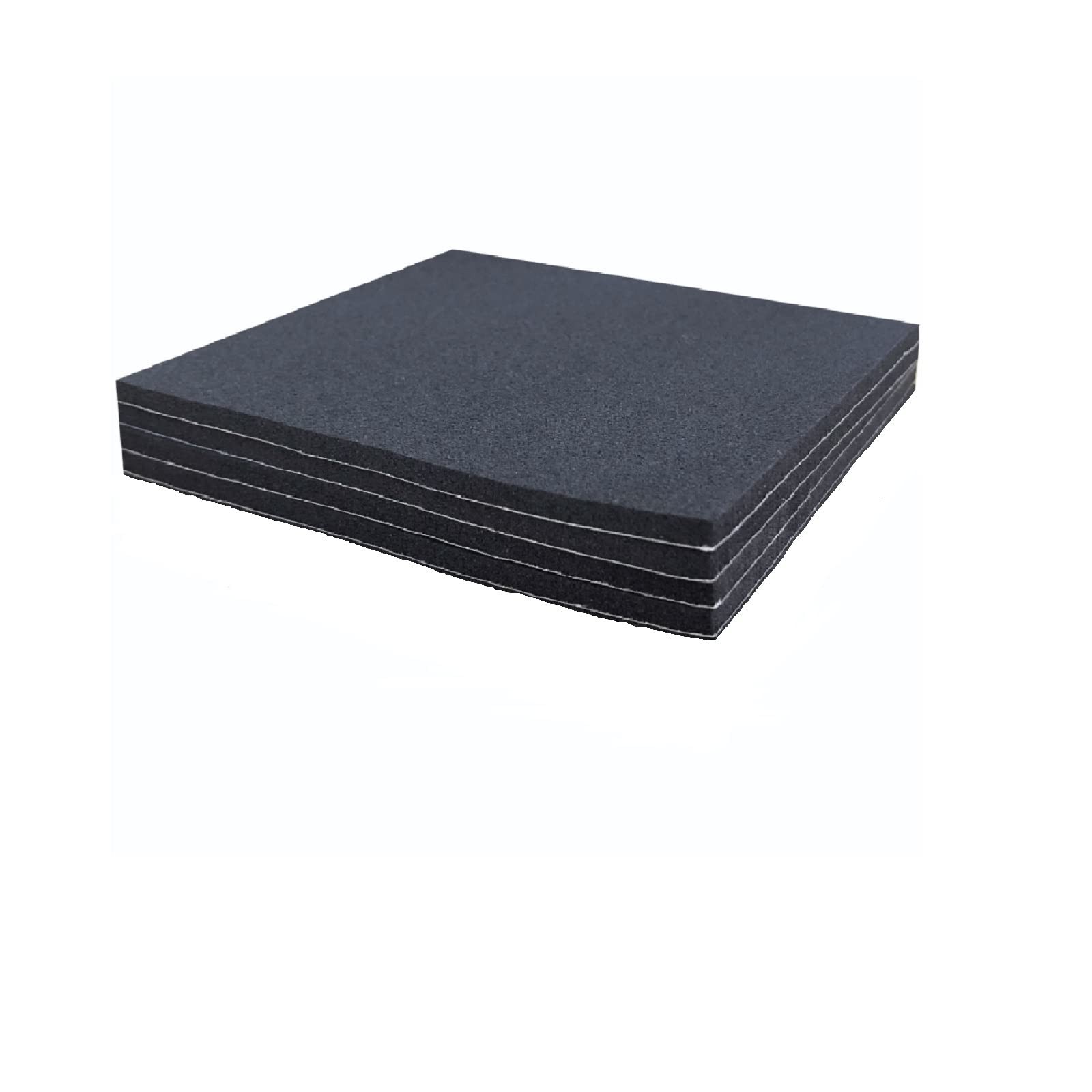 Rubber Adhesive Pads, 4 Pcs Closed Cell Foam Sheet 6 in X6 X 1/8 in, Black