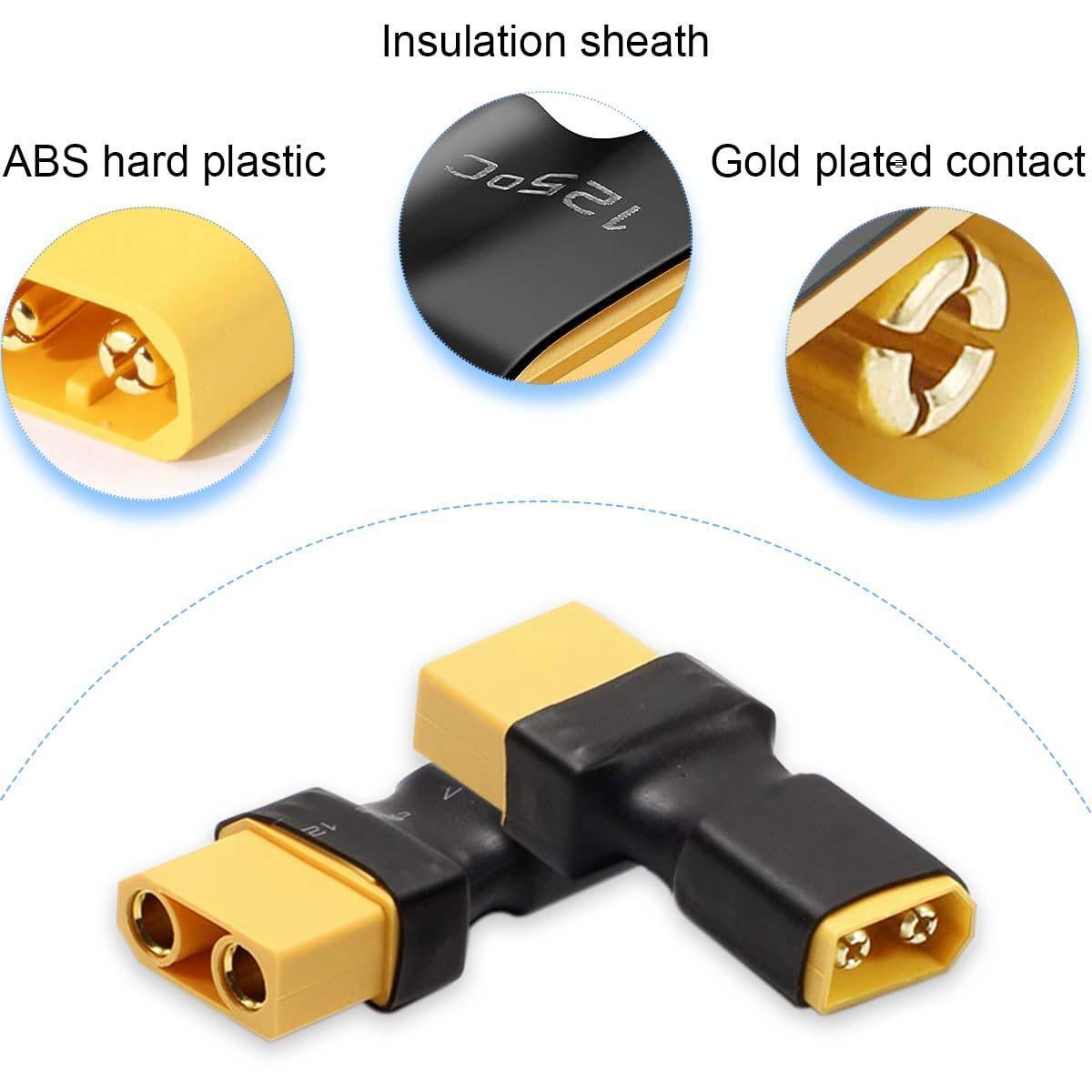 4pcs XT90 to XT60 Adapter Female Male Plug Connector for RC Battery Charger ESC