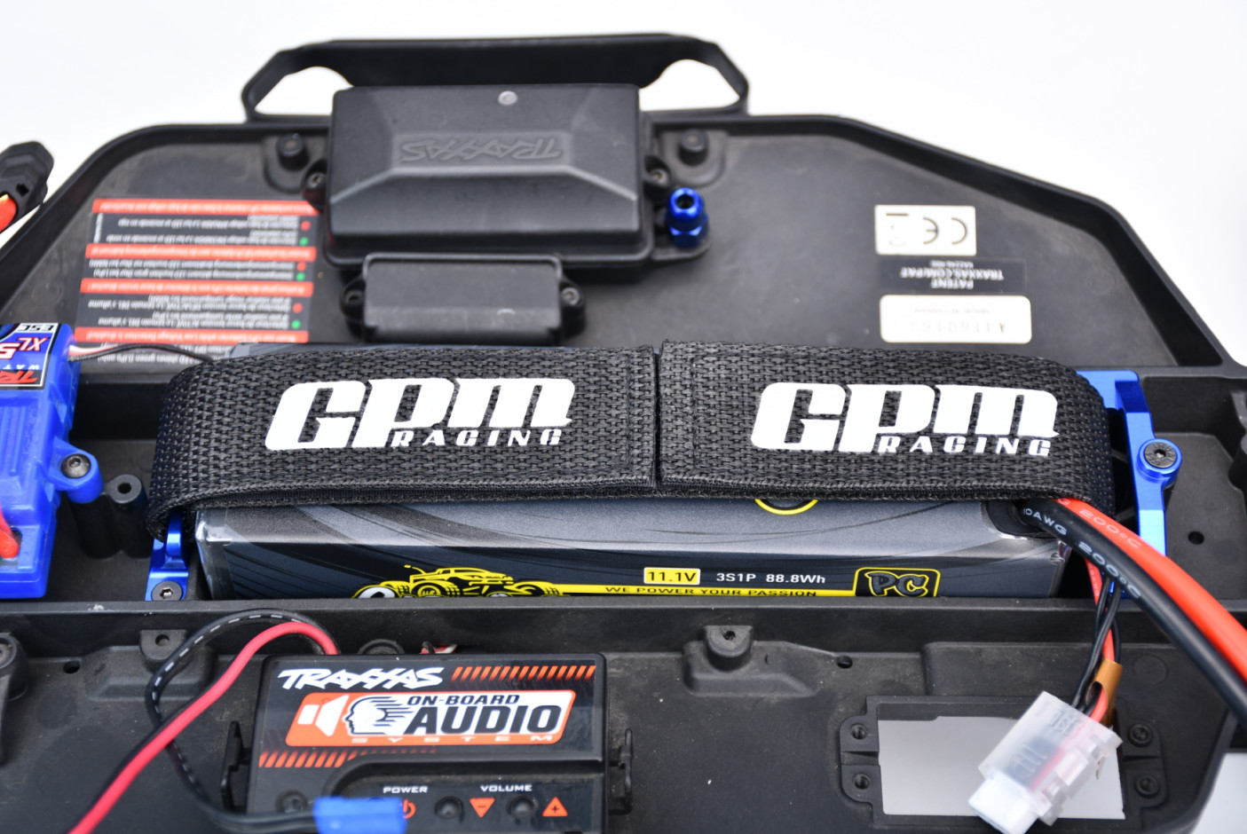 GPM Alloy Battery Fix Mount Base + Strip for TRAXXAS 1/10 2WD SLASH VKL SHORT