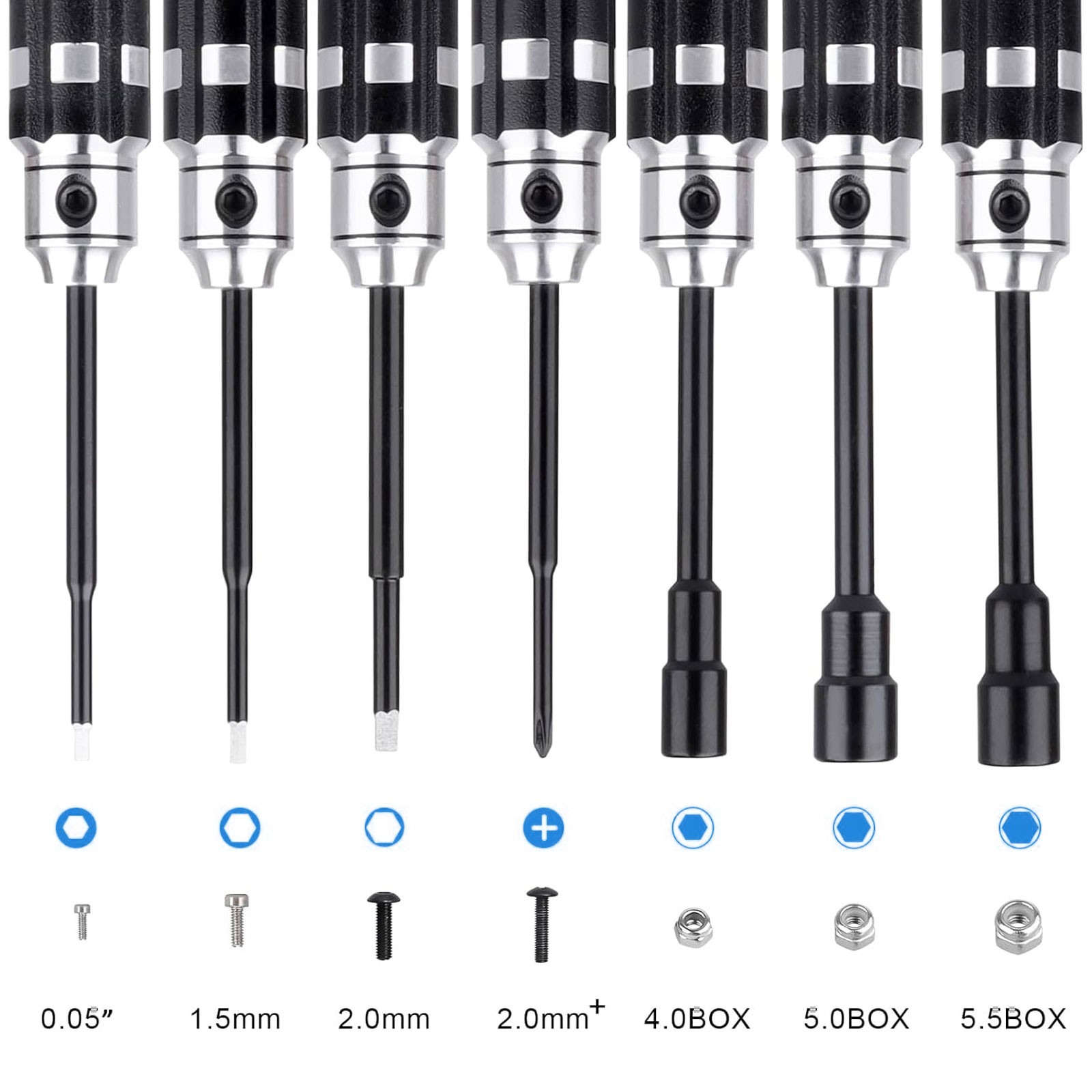 7 in 1 Hex Nut Screwdriver Tool Set for 1/10 1/8 RC Car Truck Buggy Traxxas HPI