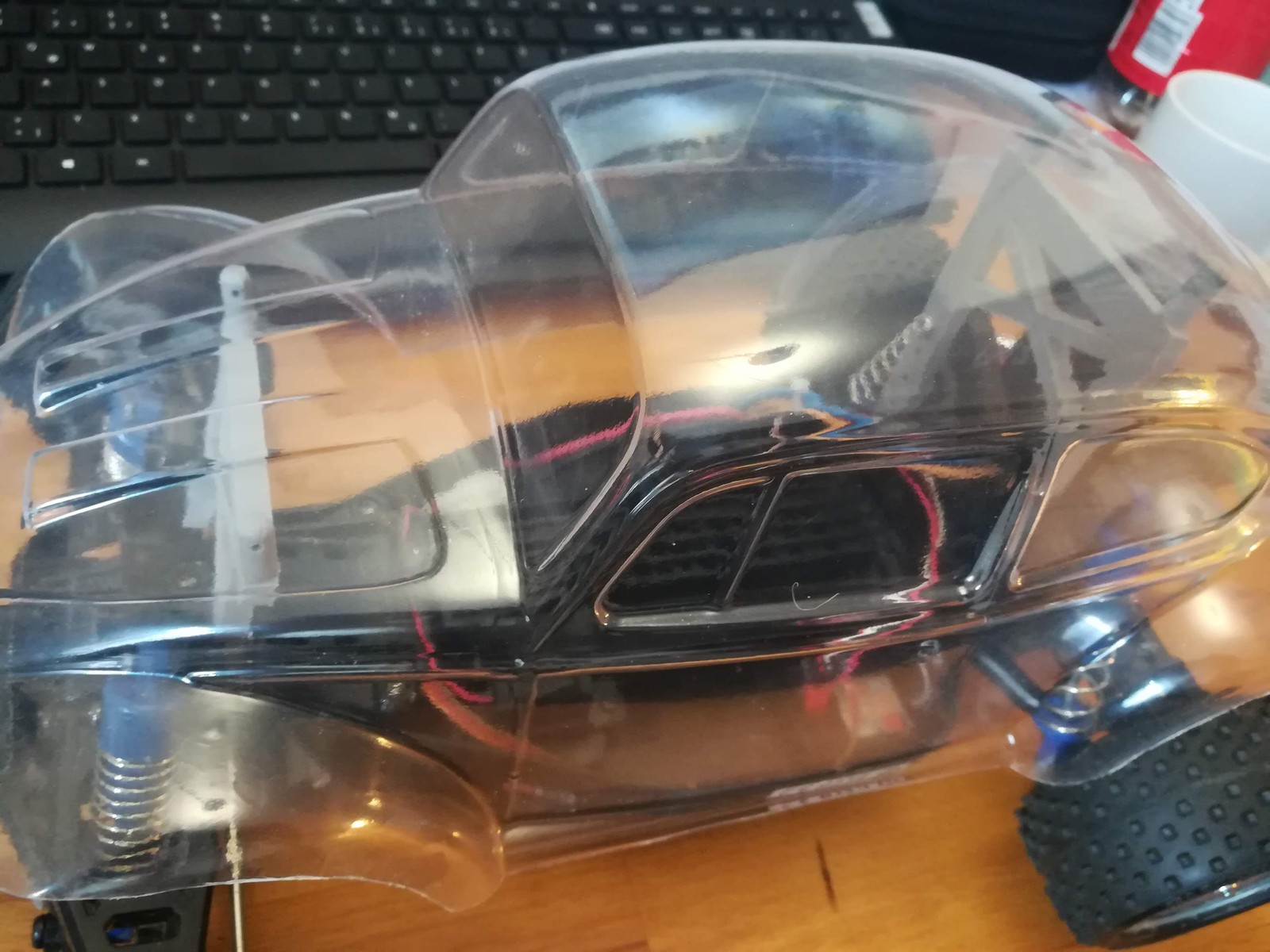 Body mounts for Tamiya DT-02 RC car chassis