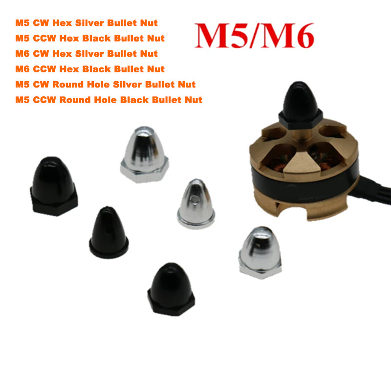M5 M6 CW CCW Prop Nut Spinner Bullet For 1806 2204 2208 RC Fixed Wing Brushless