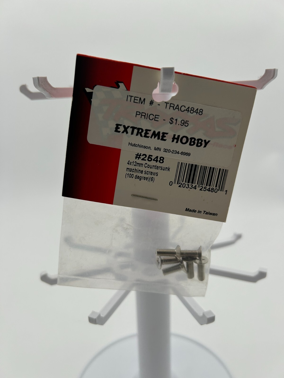 TRAXXAS 4 x 12mm COUNTERSUNK MACHINE SCREWS (100 DEGREE) (6) / #2548 / NOS / NIP