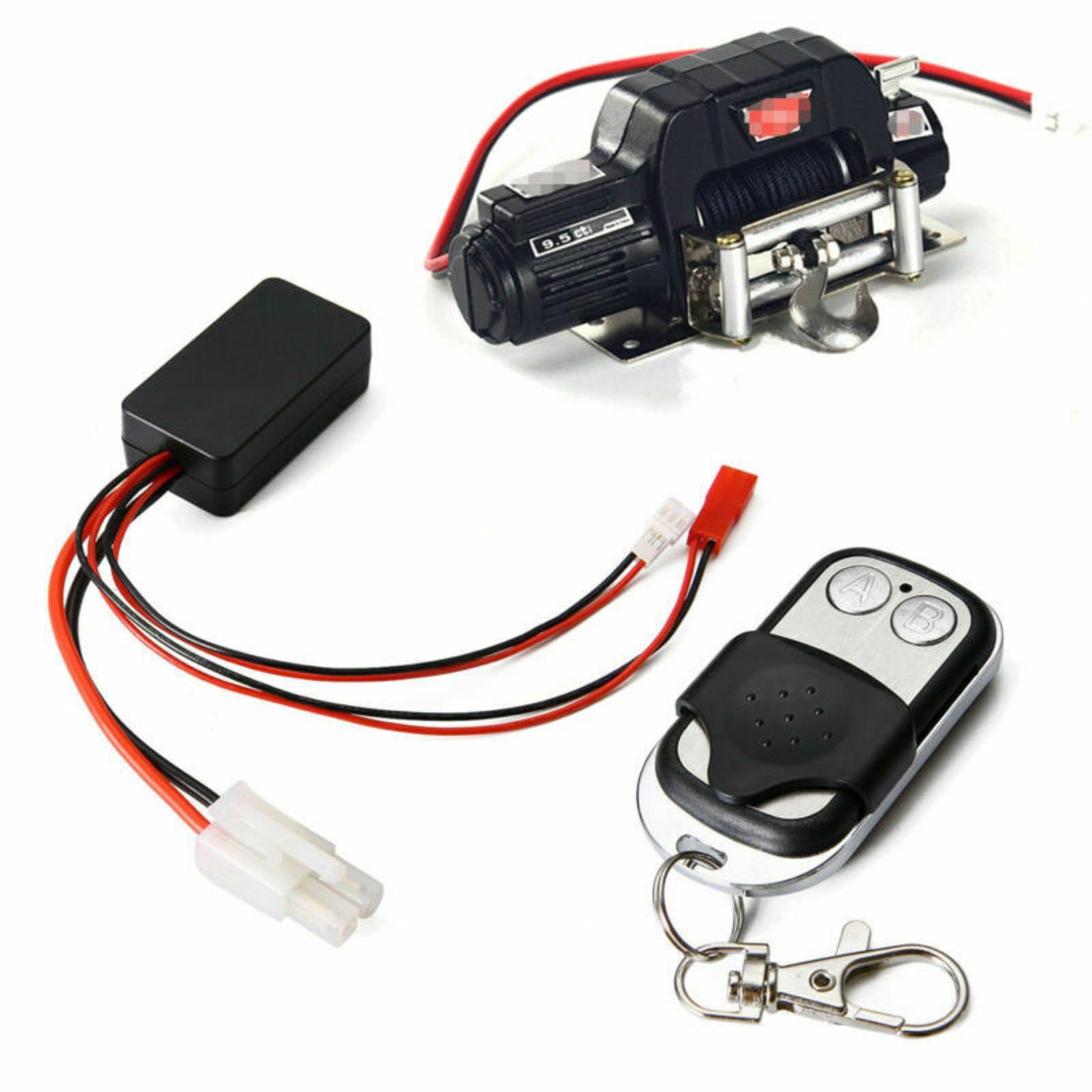 “Warn” 9.5cti Winch+Remote Control Receiver Kit For RC Car 1:10 SCX10 Crawler
