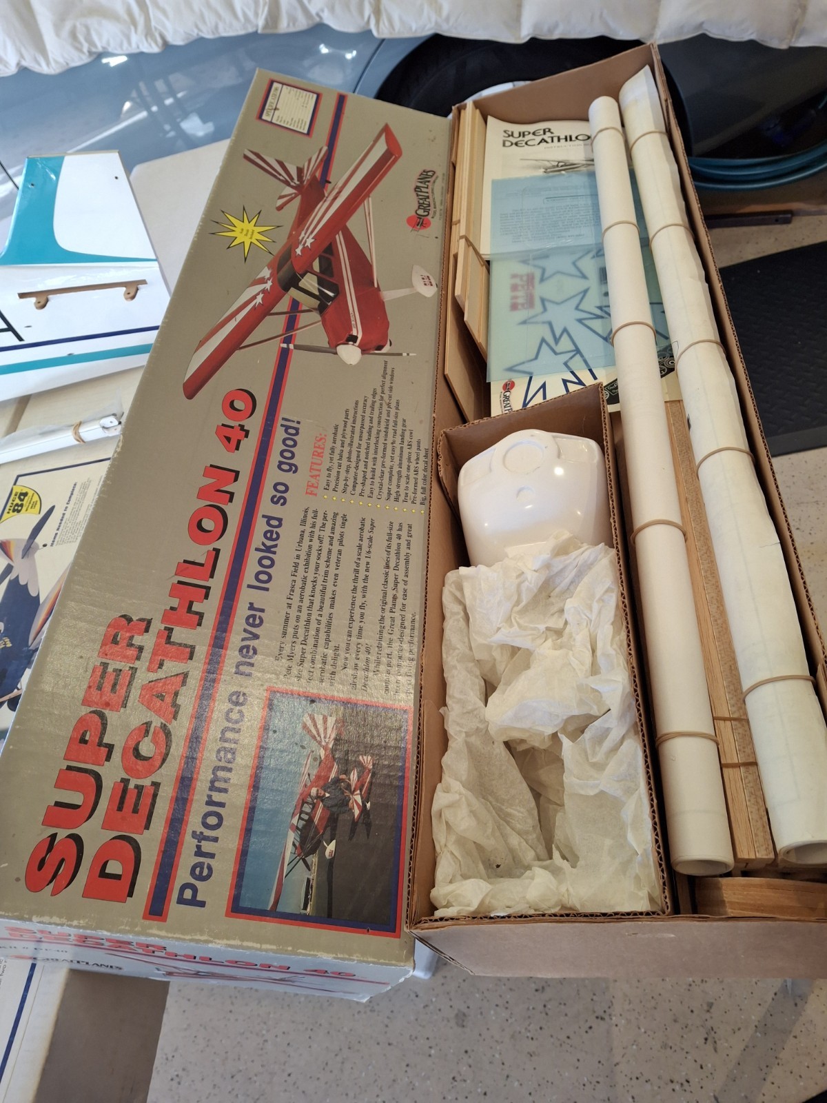 GREAT PLANES SUPER DECATHLON 40. THIS RC KIT IS NOS