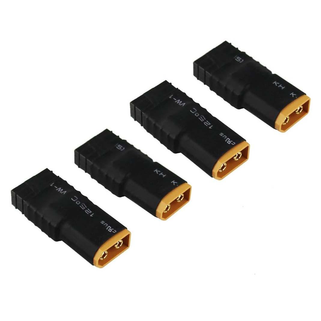 4pcs XT60 to TRX Adapter Female Male Connector Plug for RC Battery ESC Charger