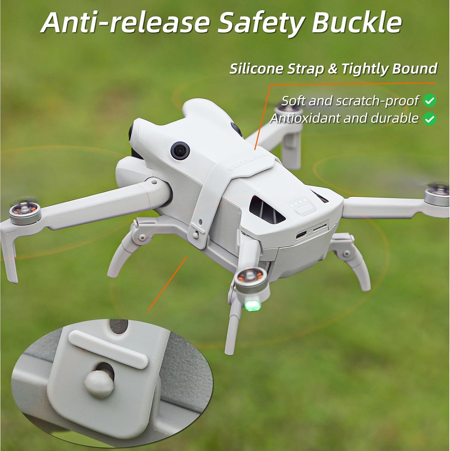 DJI Mini 4 Pro Drone Landing Gear – Folding Spider Legs – Easy Install