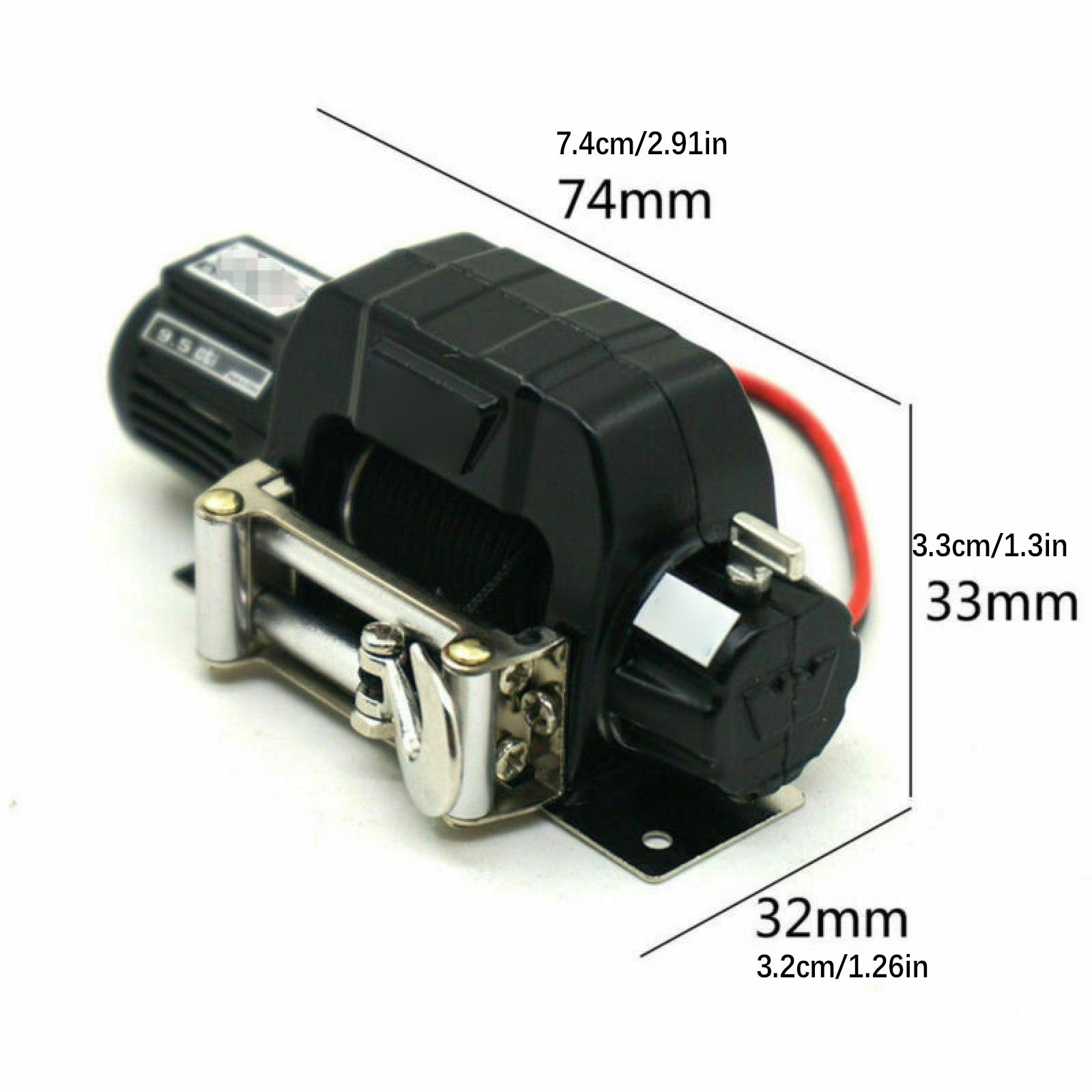 “Warn” 9.5cti Winch+Remote Control Receiver Kit For RC Car 1:10 SCX10 Crawler