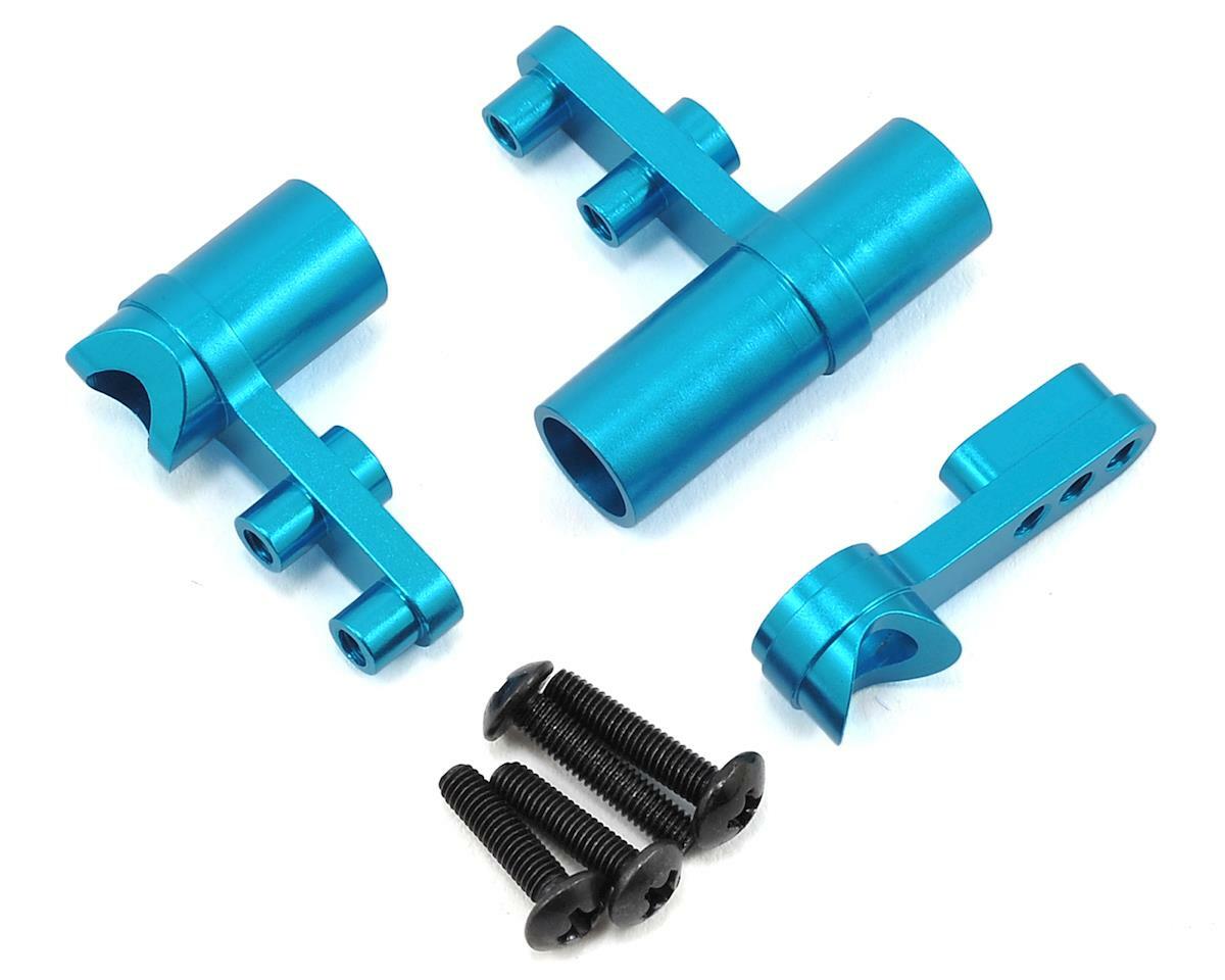Redcat Aluminum Servo Saver & Bell Crank Set (Blue) [RER01656]