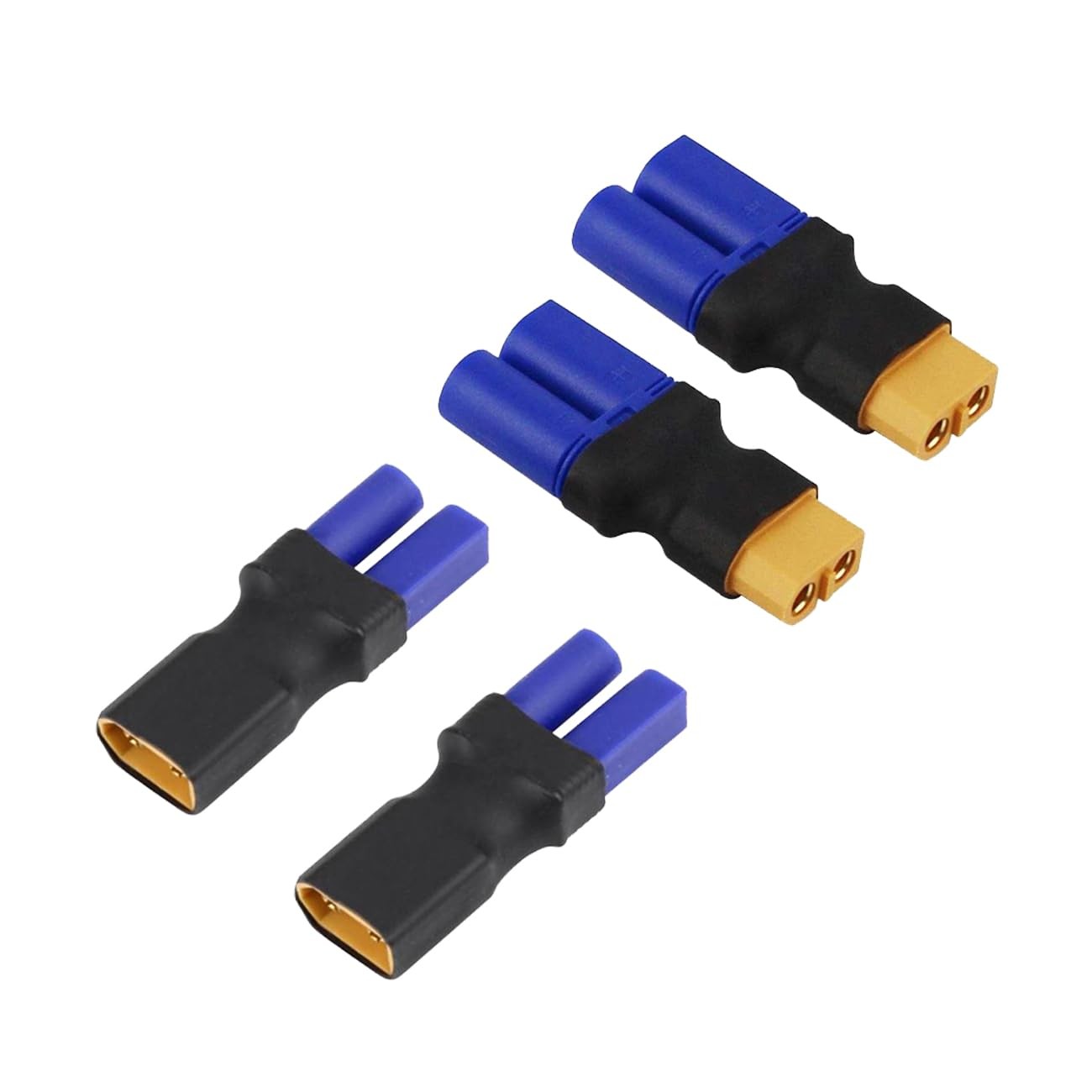 Adapter Connector XT60 to EC5 Male Female 2 Pairs for RC Lipo Battery