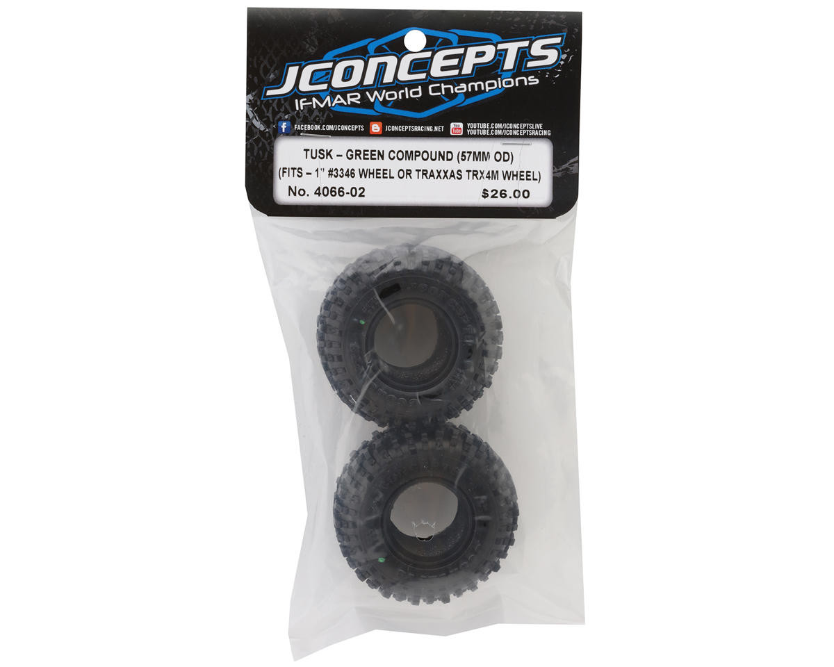 JConcepts Tusk 1.0″ All Terrain Crawler Tires (2) (2.25”)