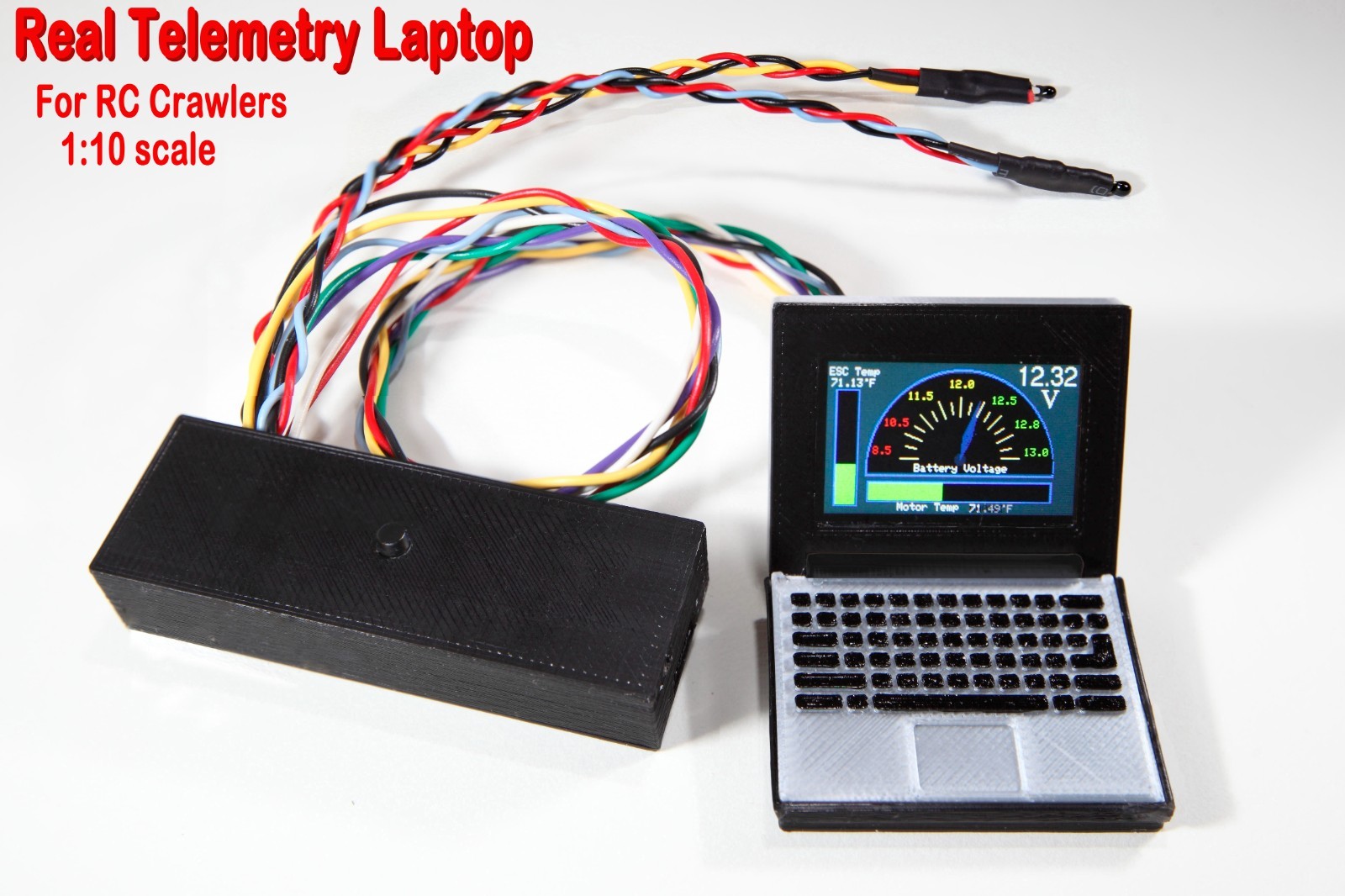 1:10 Scale Rc Accessories Laptop with Real Telemetry display 1.14inch 3-6s lipo