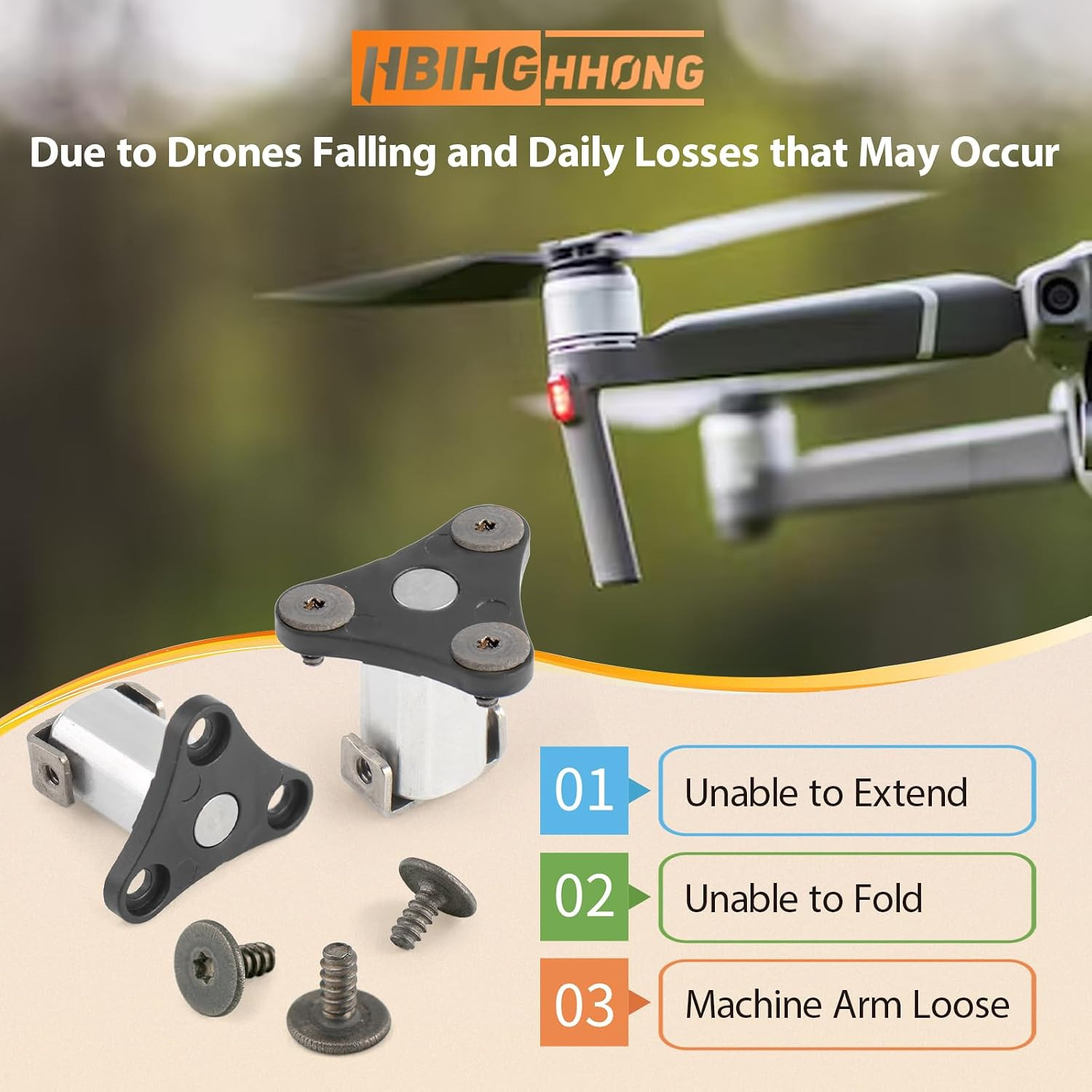 DJI Mini 4 Pro Mini 3 Front Arm Axis Shaft Hinge Repair Tool Kit with Screws …