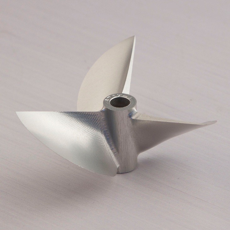 67mm 3-Blade CNC Aluminum Propeller 6.35mm Shaft Hole for Gasoline RC Boat