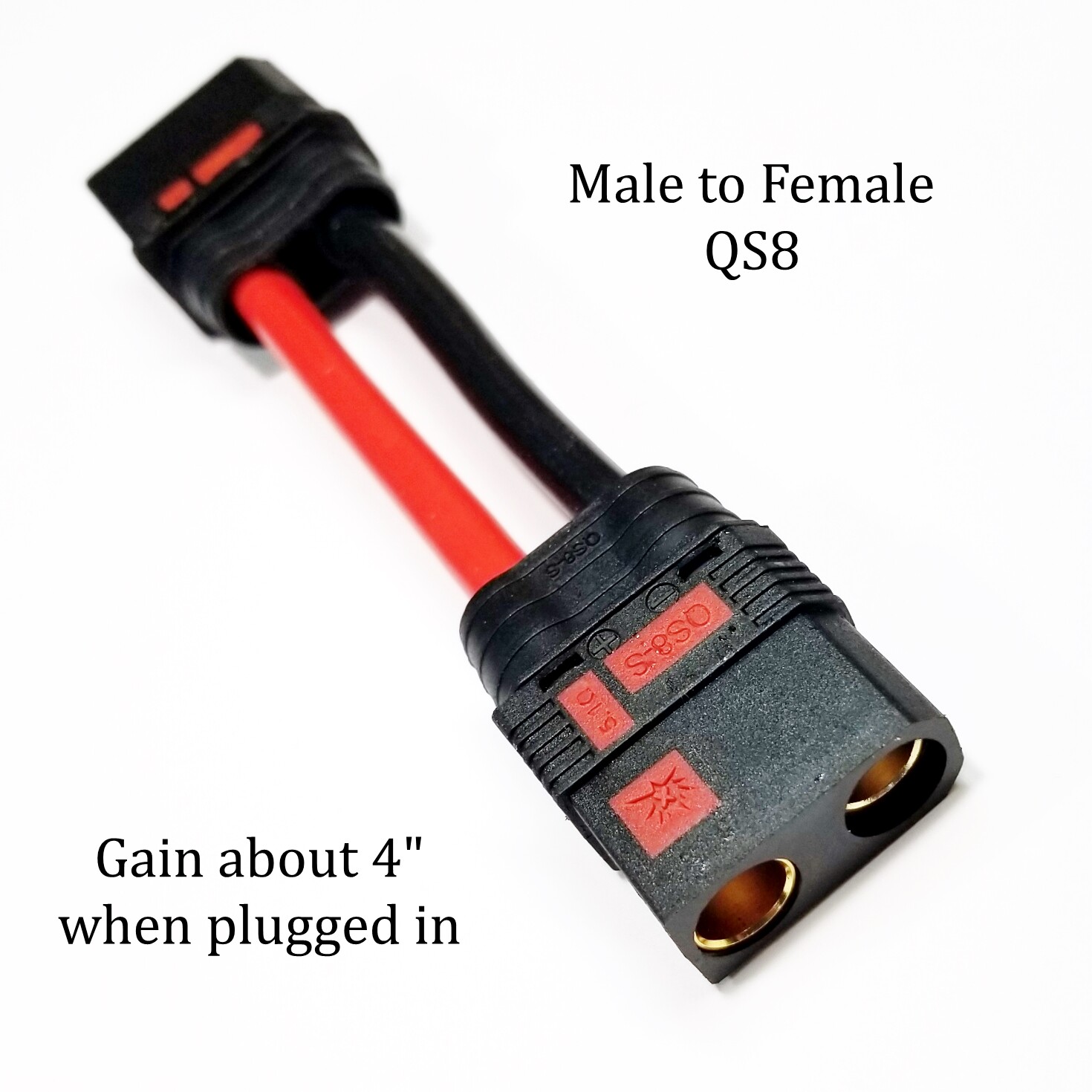 RCP-QS8 Extension Cables 8 awg Male to Female QS8 Anti Spark Choose Length