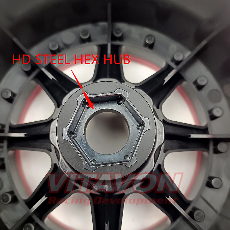 VITAVON Light Weight 4.3 Bead Lock Wheel 24mm Hex 18MM Bore For X-MAXX XRT