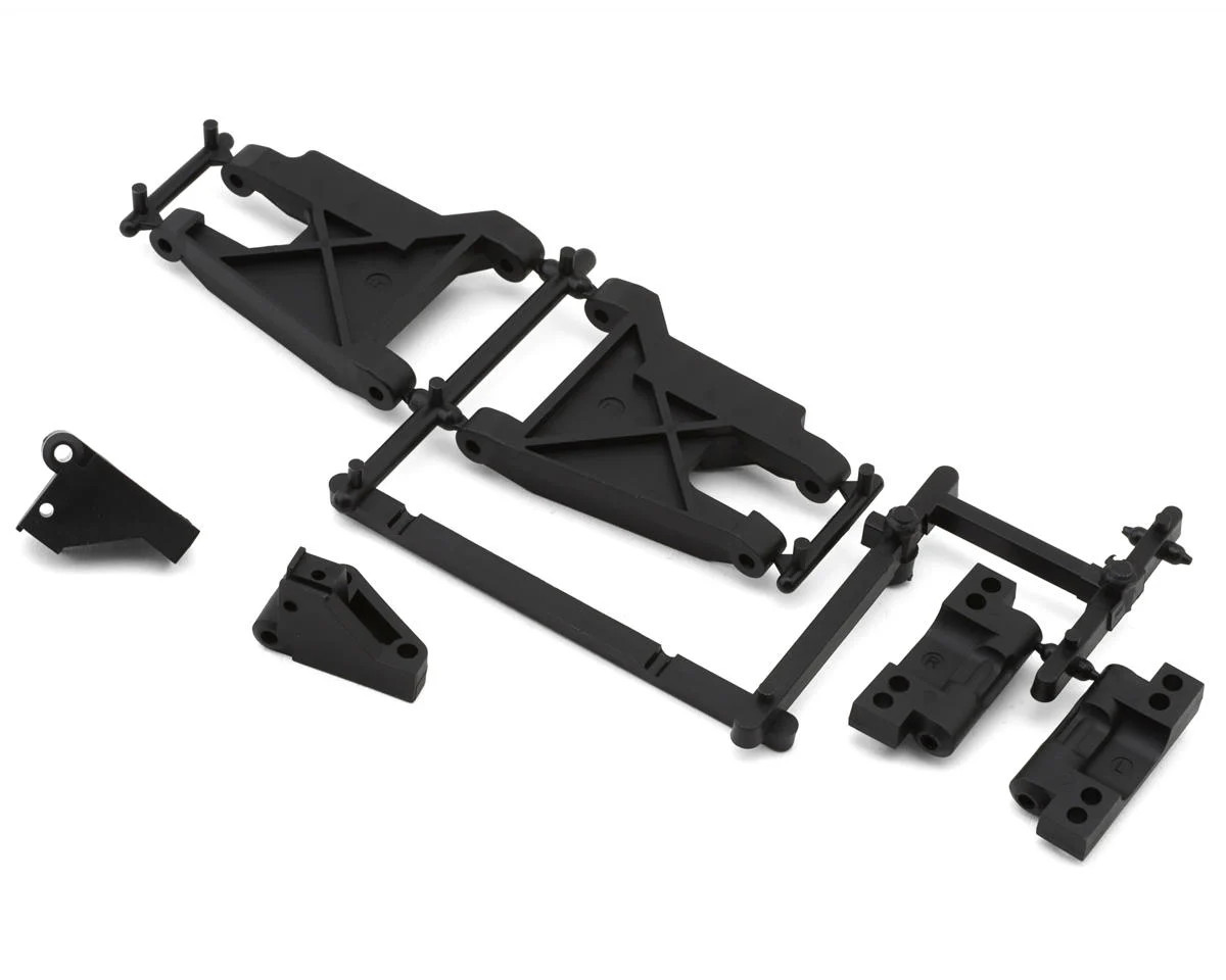 Team Associated RC10 Rear Suspension Arms w/Front & Rear Arm Mounts (Black)