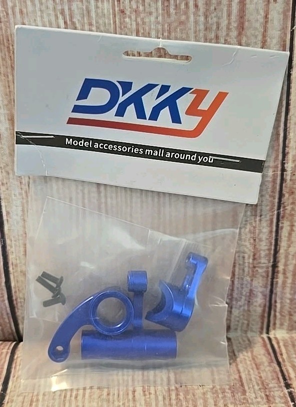 DKKY 1/8 Aluminum Alloy Steering Bellcrank Composite Set ARRMA Kraton 6S (Blue)