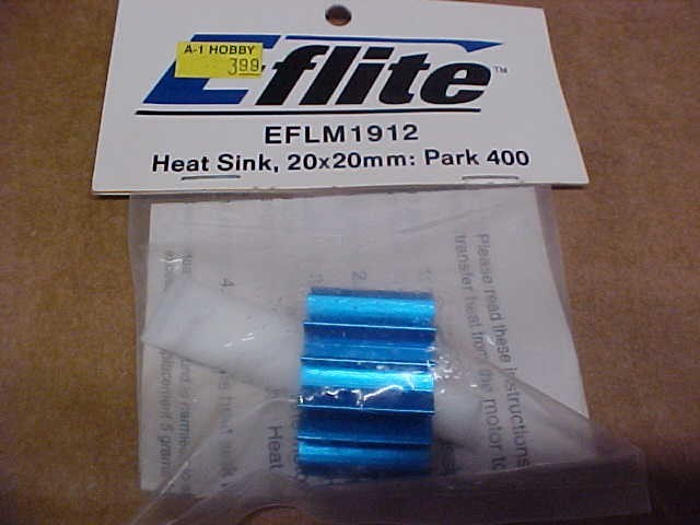 E-FLITE HEAT SINK, 20X20MM & COMPOPUND = EFLM1912: PARK 400 (NEW)