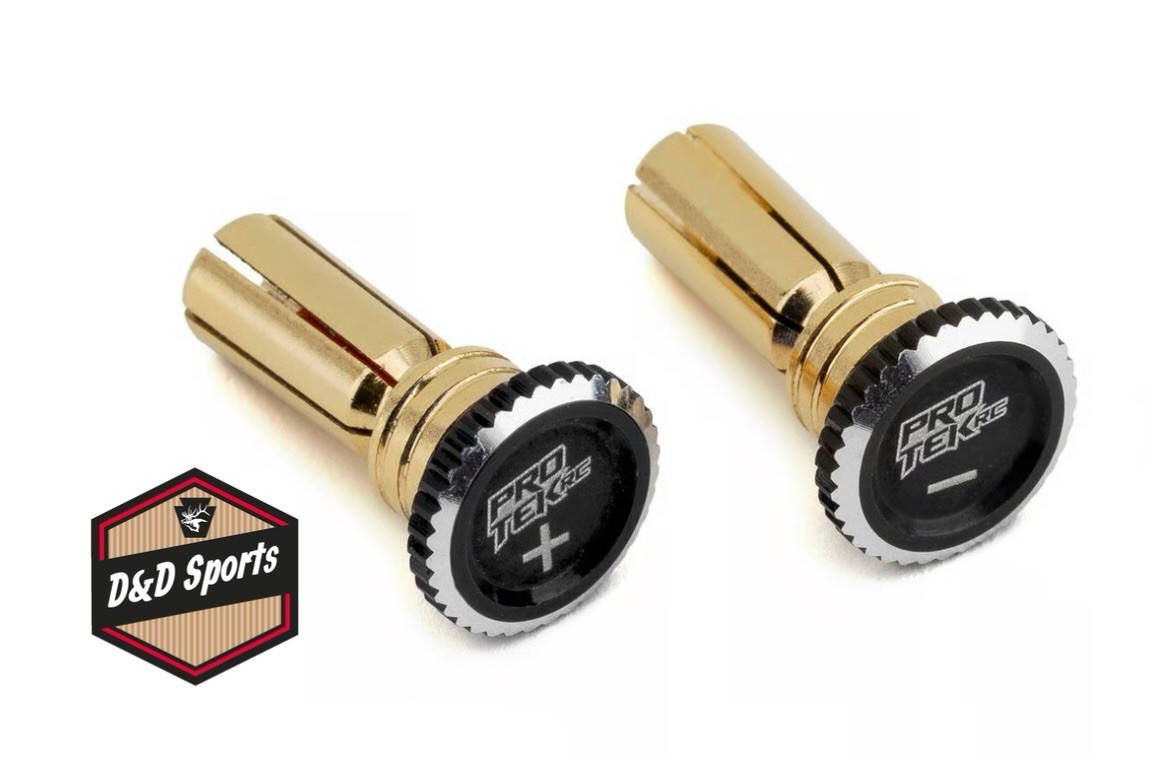 ProTek PTK-5080 – Twist Lock Adjustable Bullet Plug Grips, 5mm (Black/Black)