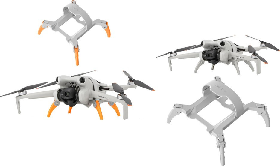 For DJI Mini 4 Pro Drone Landing Gear Extension Heightened Folding Spider Legs