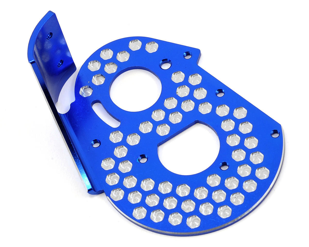 JConcepts RC10 Classic Aluminum Honeycomb Rear Motor Plate (Blue) [JCO2319-1]