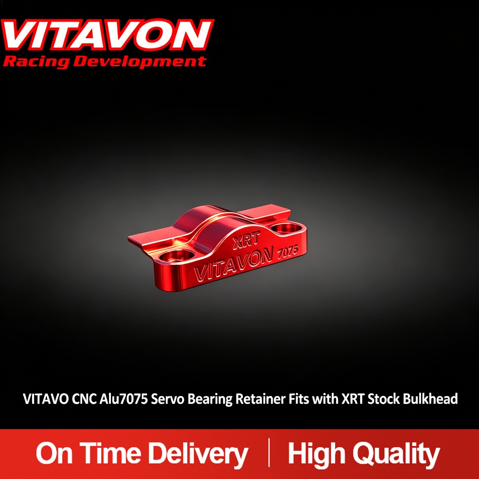 VITAVO CNC Alu7075 Servo Bearing Retainer Fits with XRT Stock Bulkhead
