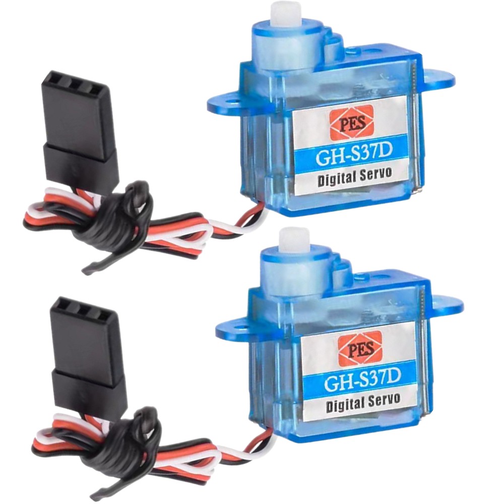 2Pack GH-S37D 3.7g Ultra Micro Digital Coreless Servo For RC Helicopter Boat Car