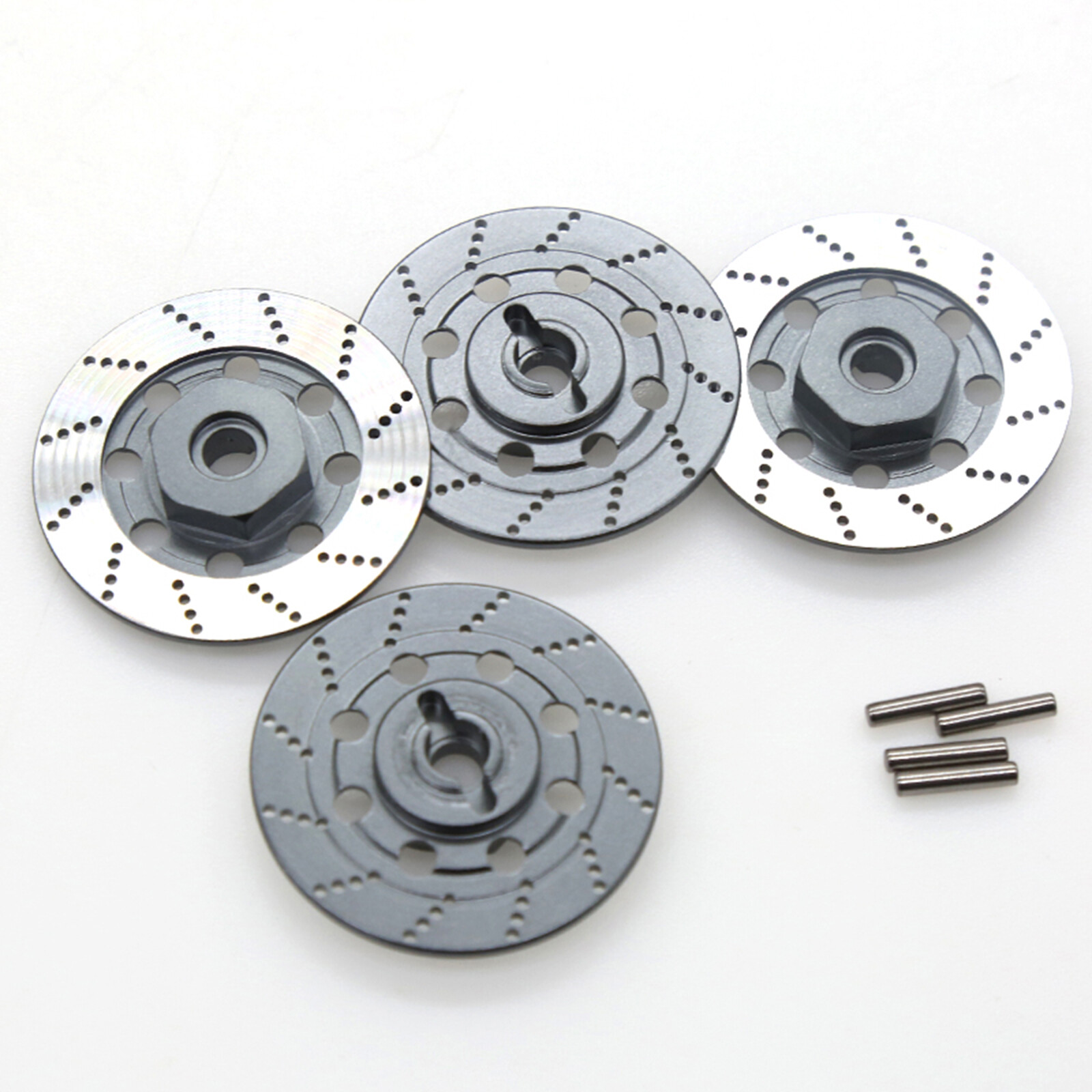 4PC 12mm Titanium 1/10 RC Drift Touring Car Hex Wheel Rim Brake Disc Caliper USA
