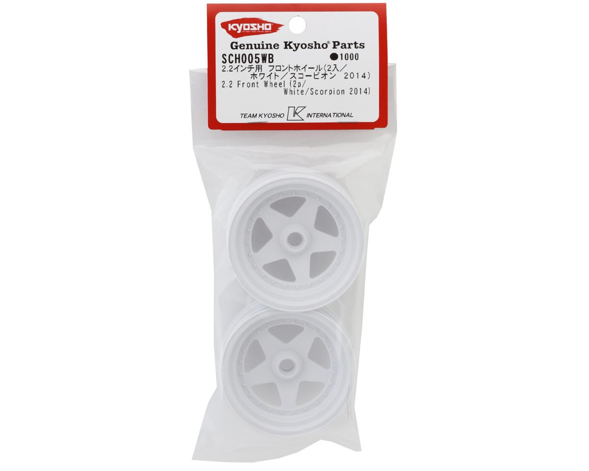 Kyosho Scorpion 2.2 Front Wheels (White) (2) [KYOSCH005WB]