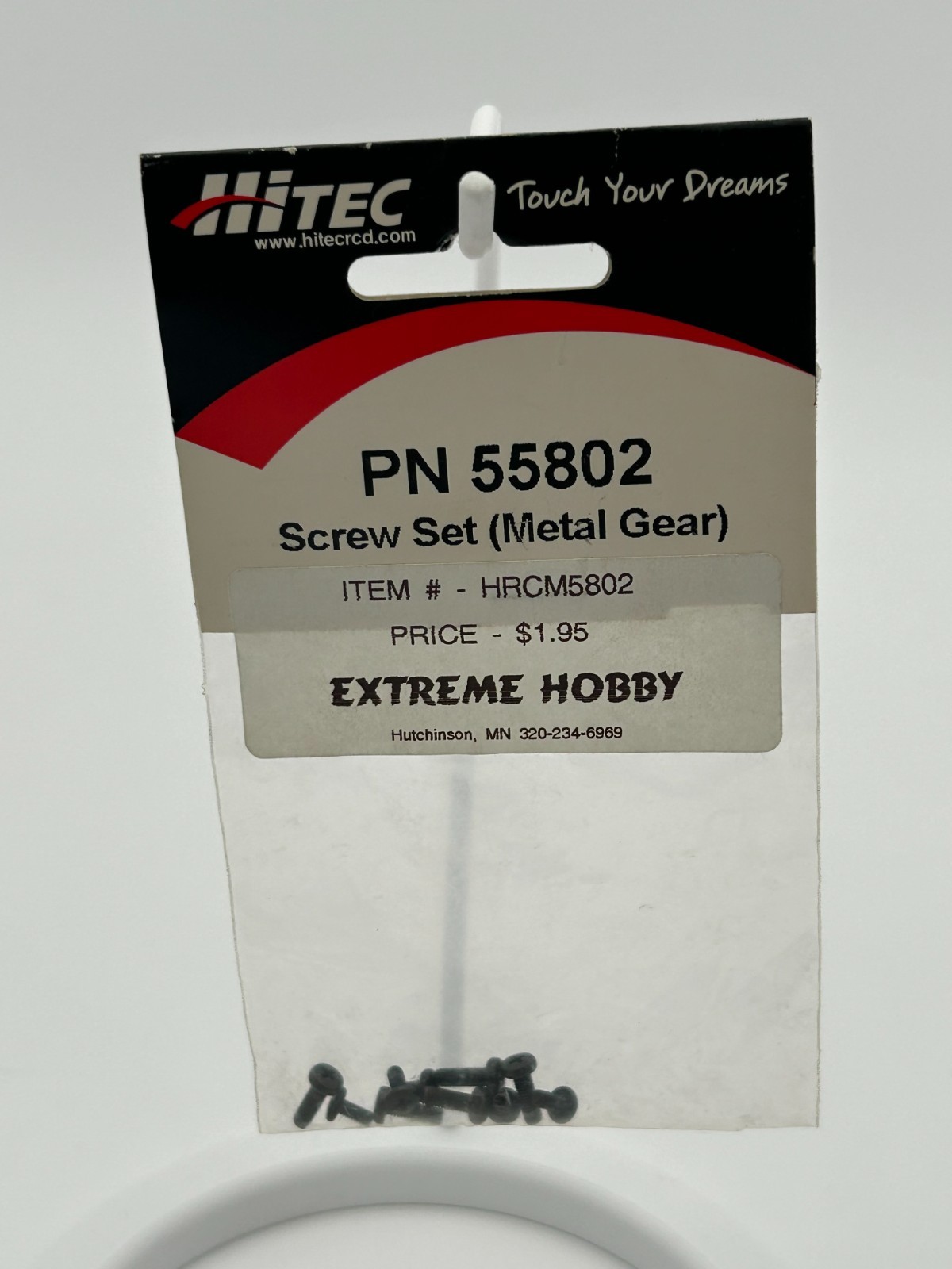HITEC – SERVO HORN SCREW SET FOR METAL GEAR SERVO – #55802 #HRCM5802 – NOS
