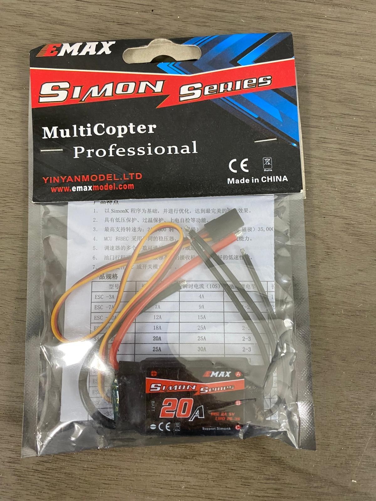 EMAX SimonK Series 20A ESC for Multi-Rotor