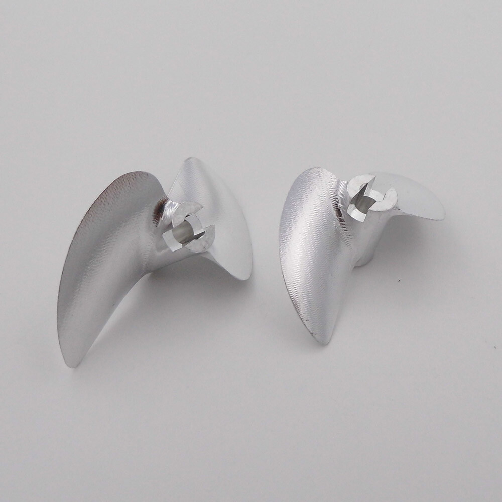 4mm shaft 2 blades Metal Aluminum Propeller 30mm-45mm for RC Racing Boat Motor