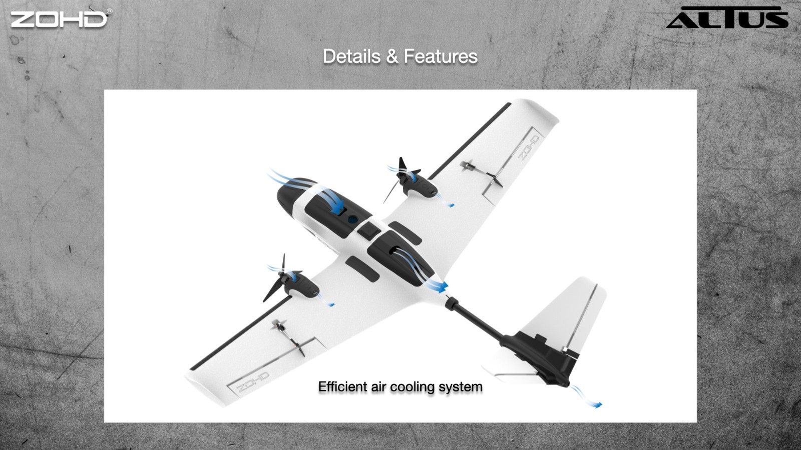 ZOHD Altus 980mm Wingspan Twin Motor V-Tail EPP FPV RC Airplane KIT