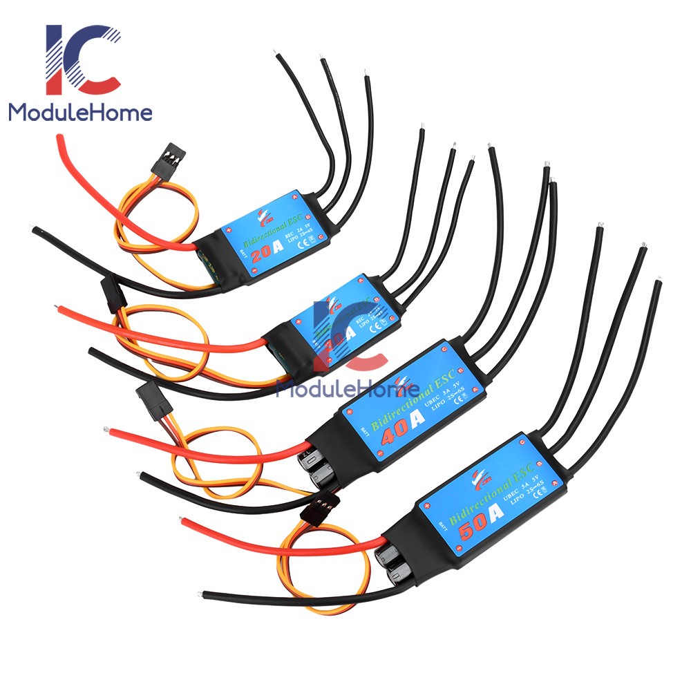 20A/30A/40A/50A Bidirectional Brushless ESC for Remote Control Ship Pneumatic