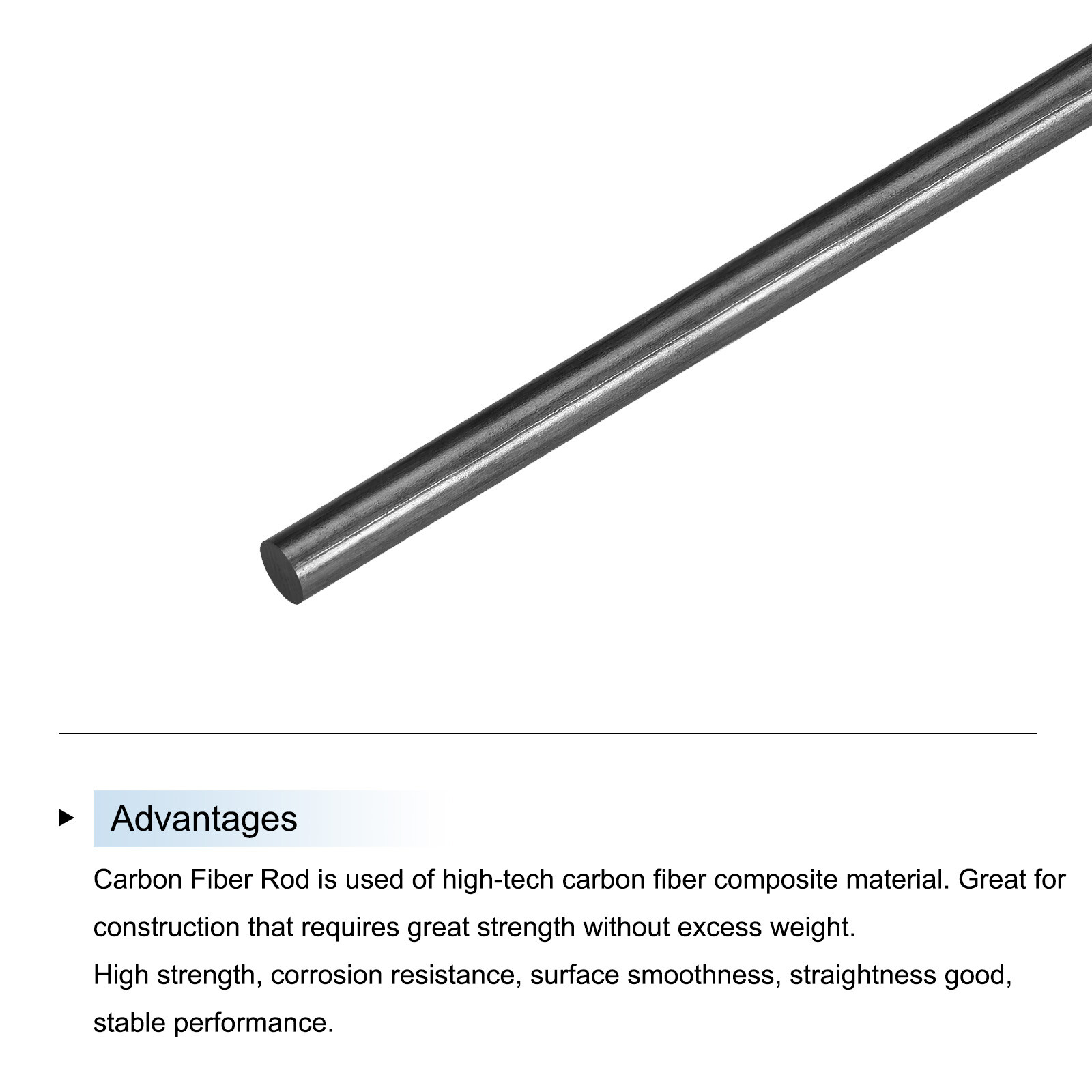 5Pcs Carbon Fiber Rod 3mm x 300mm for RC Plane DIY Tool