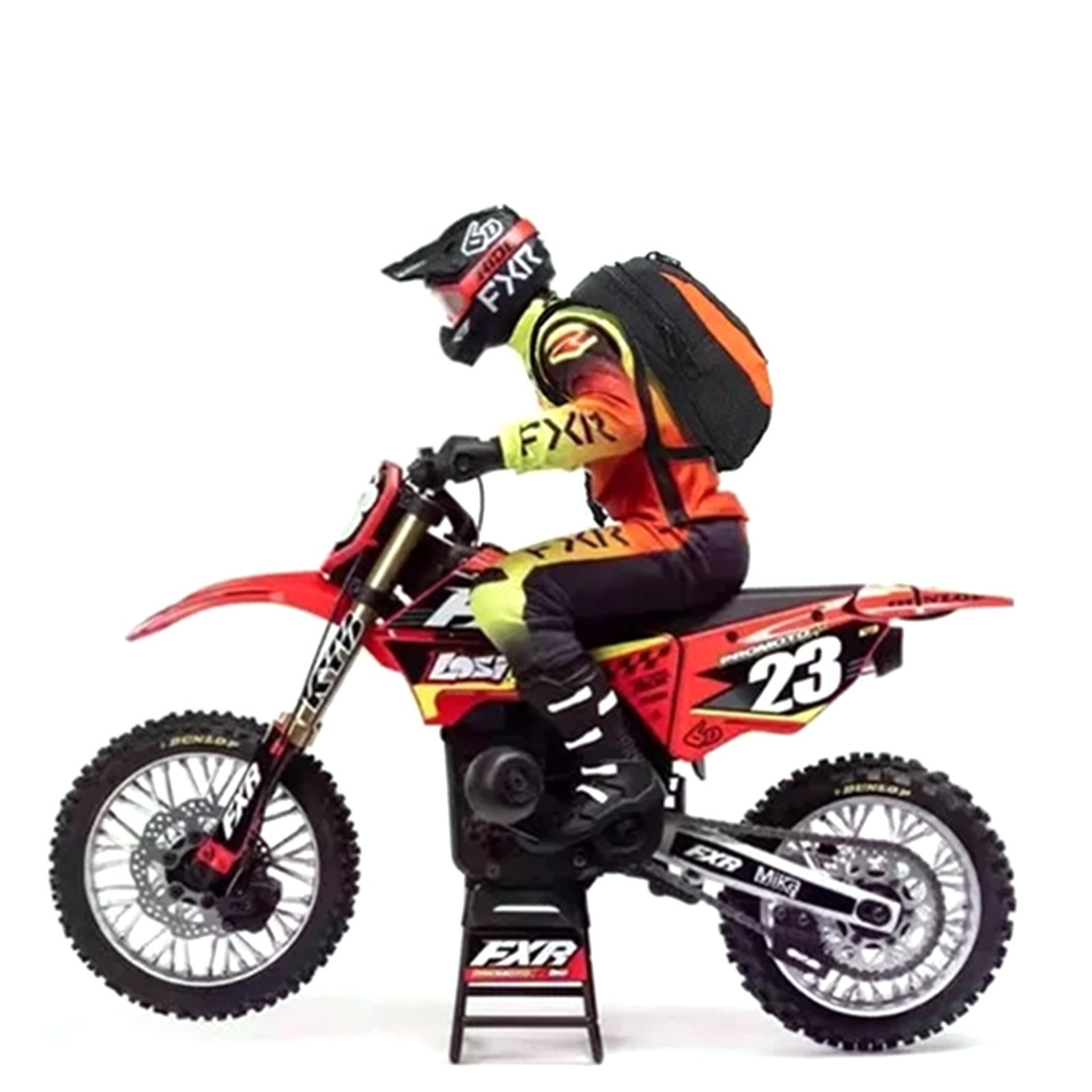 RC Motocross Simulation Rider Backpack For 1/4 LOSI PROMOTO-MX MOTORCYCLE